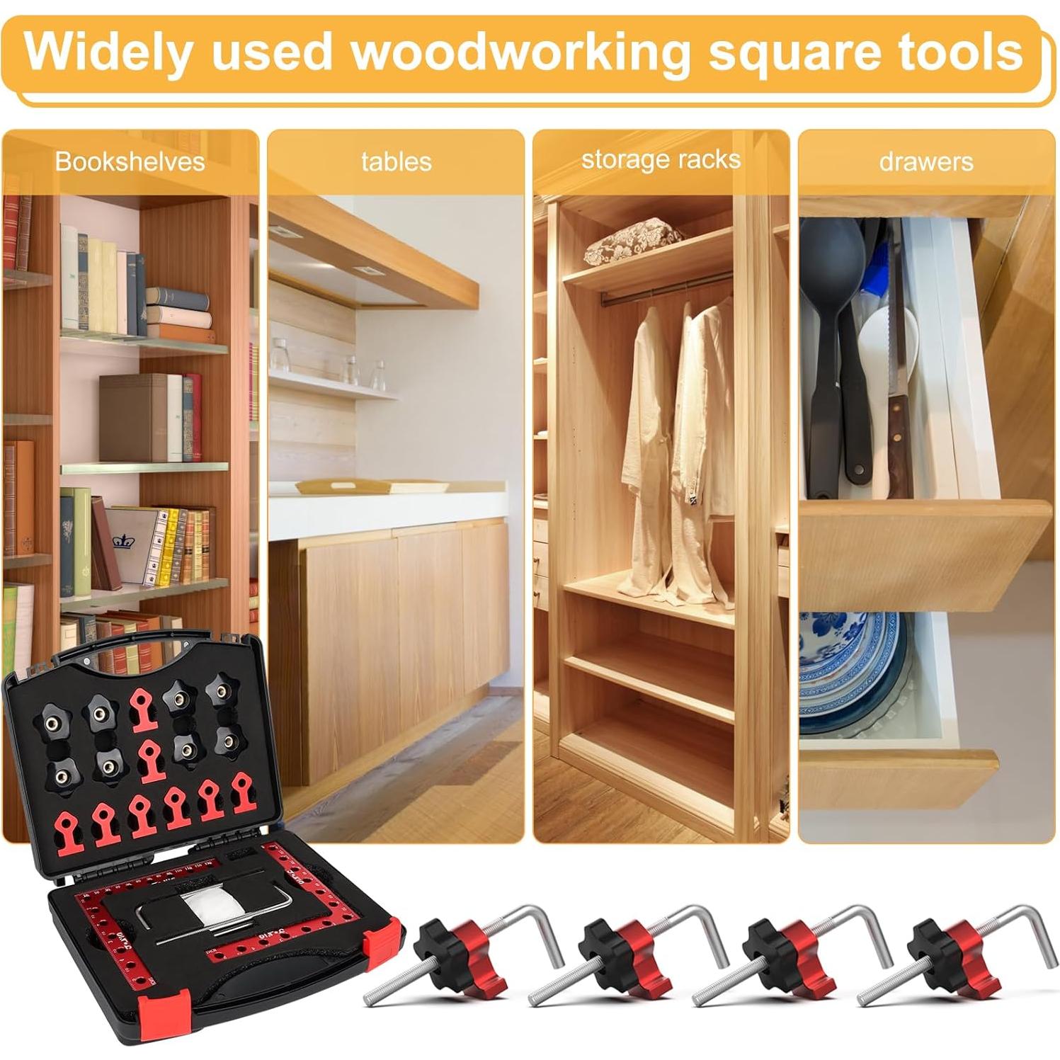 Abrazadera de Esquina 90 Grados Diylog - Paquete de 4, Aluminio