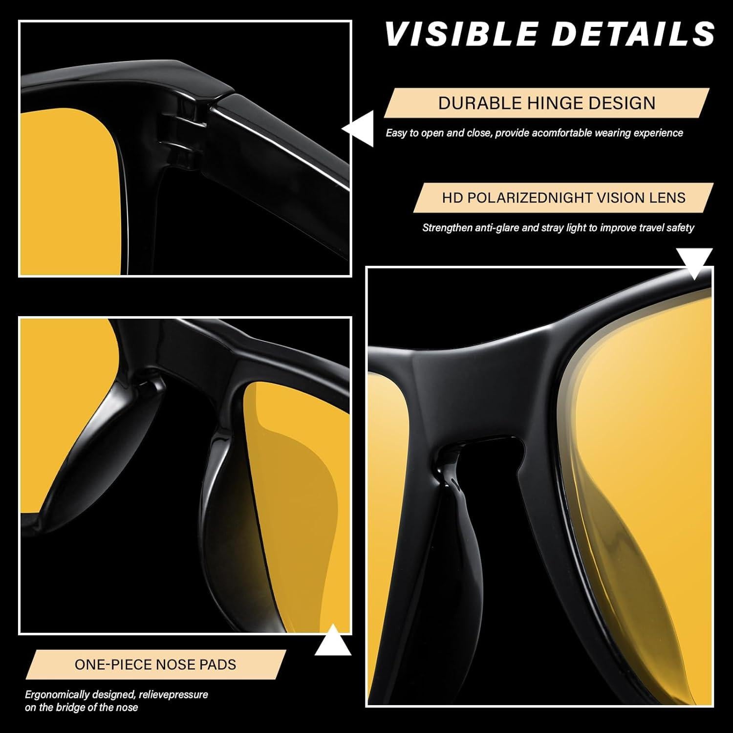 Gafas de Visión Nocturna Polarizadas HD Antideslumbrantes