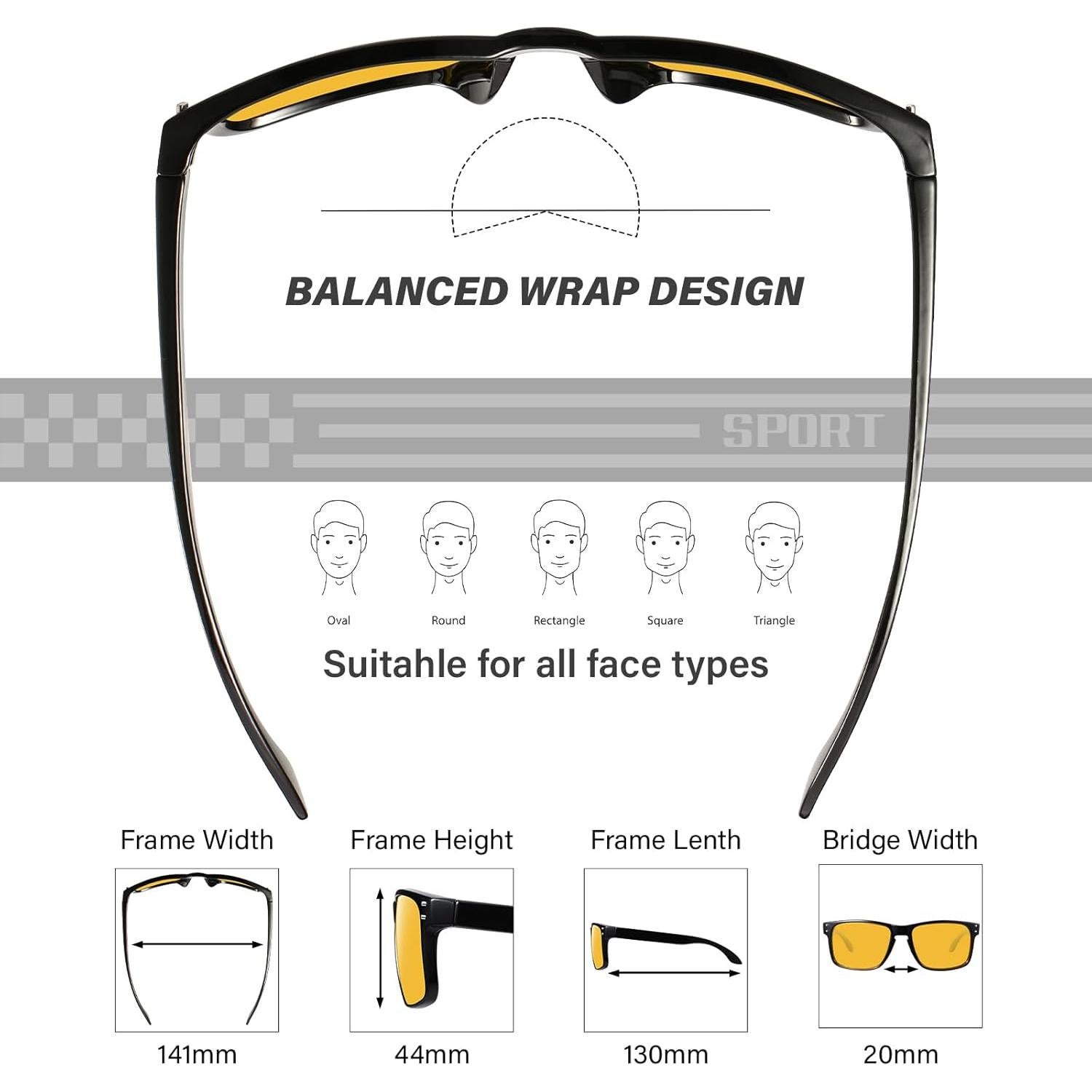 Gafas de Visión Nocturna Polarizadas HD Antideslumbrantes