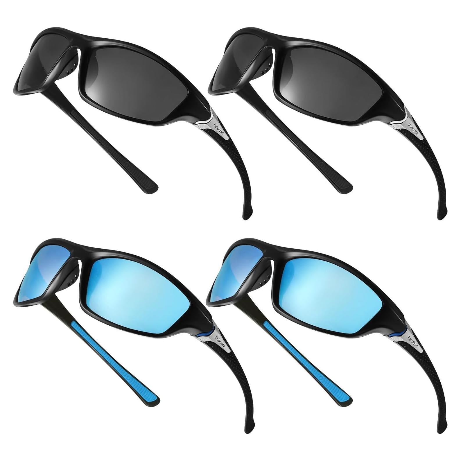 TOODOO 4 Pares Gafas de Sol Polarizadas UV para Hombres