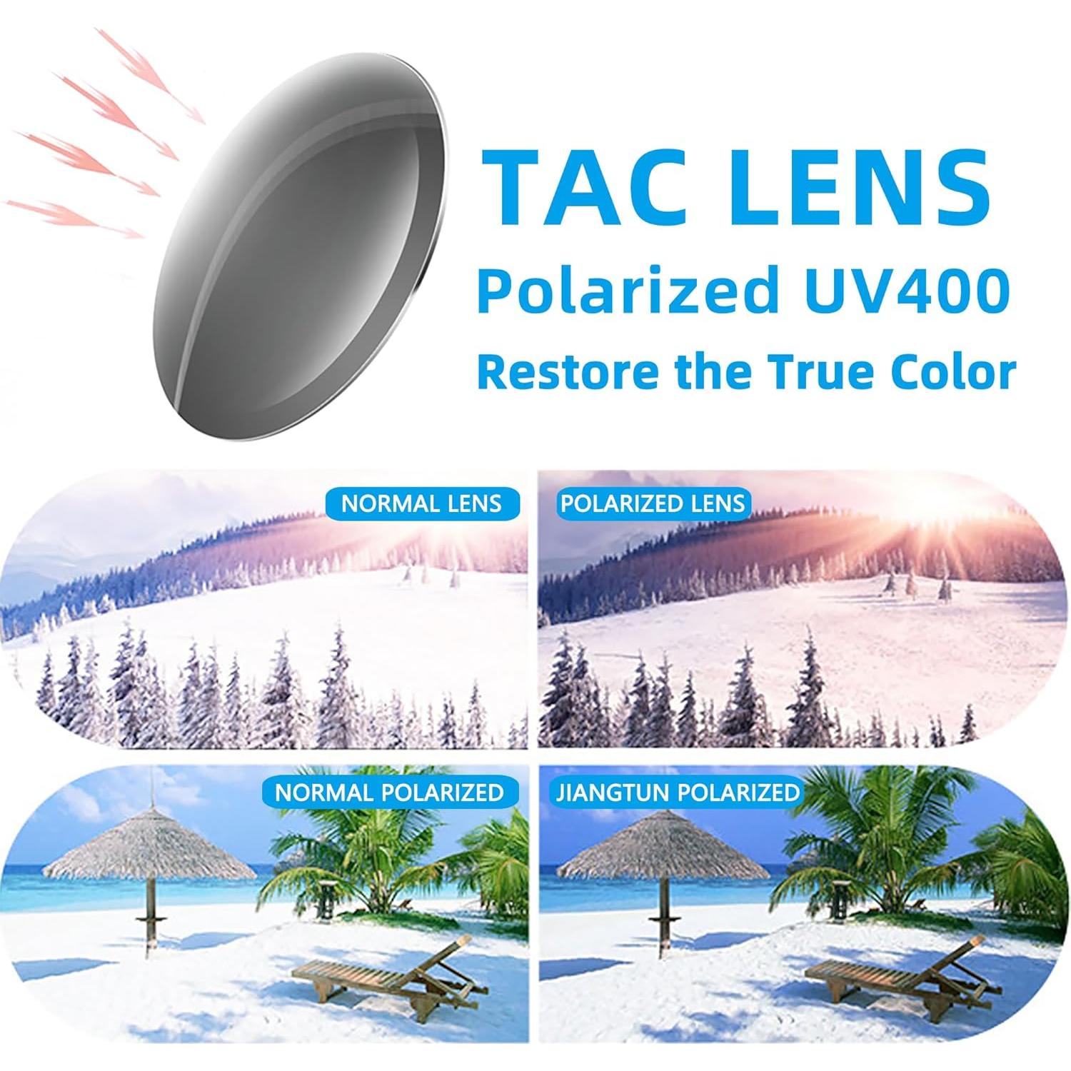 Gafas de sol JIANGTUN Fit Over UV400 Polarizadas Marco Negro