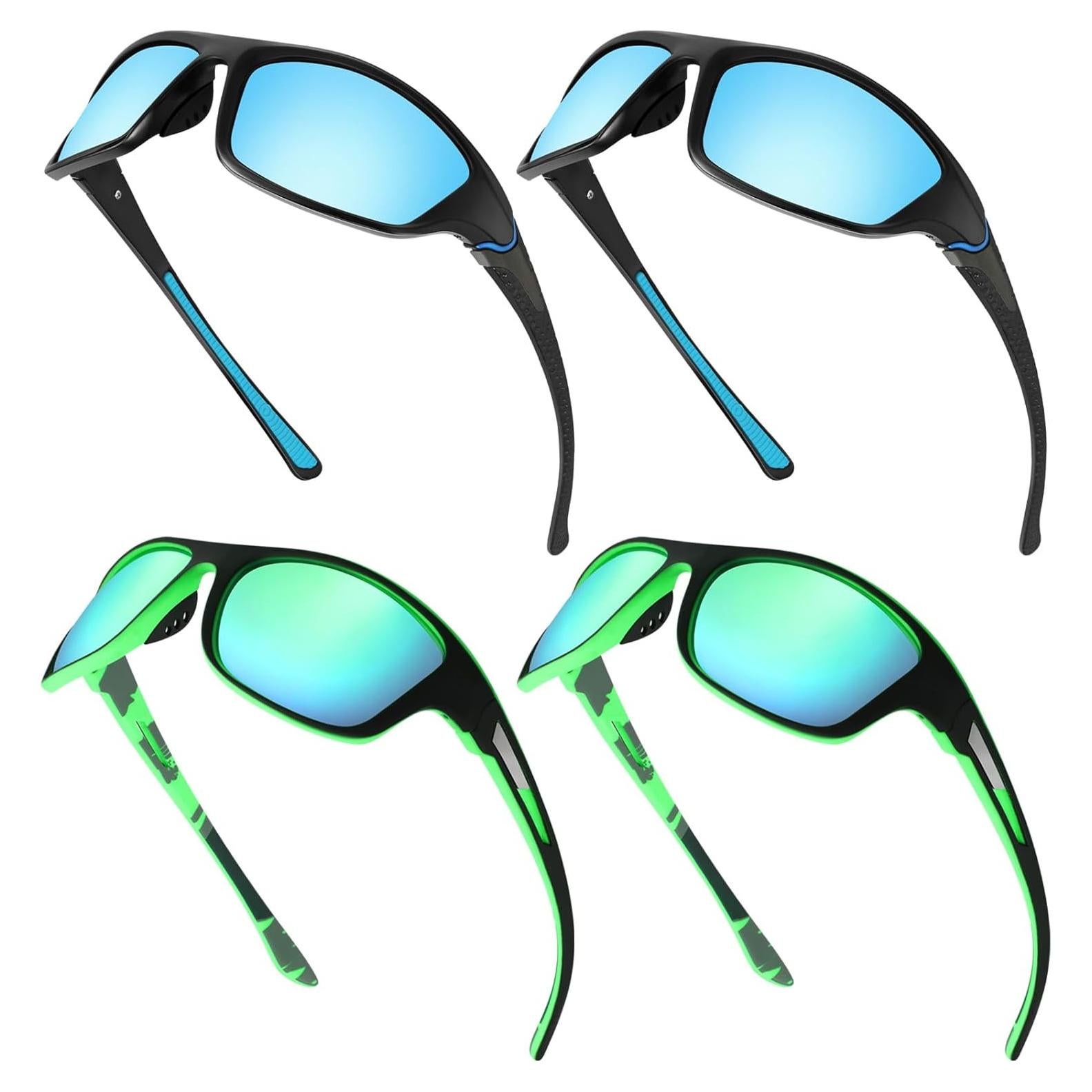 TOODOO 4 Pares Gafas de Sol Polarizadas UV para Hombres