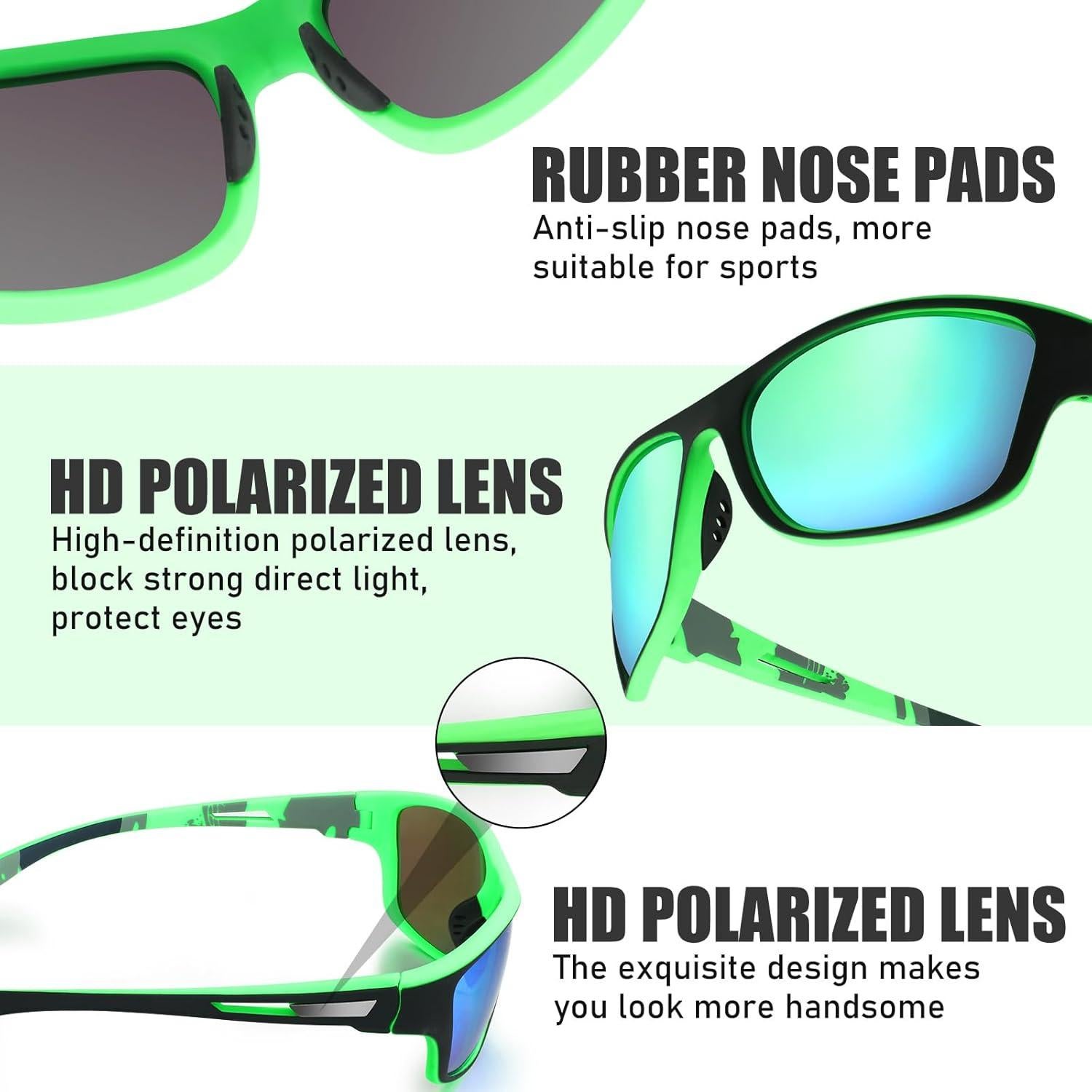 TOODOO 4 Pares Gafas de Sol Polarizadas UV para Hombres