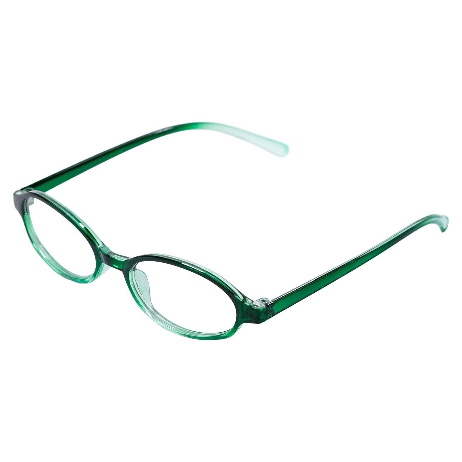Gafas Retro Ovaladas Anti Luz Azul Verde Degradado Unisex