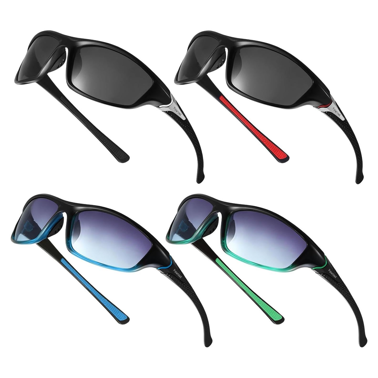 TOODOO 4 Pares Gafas de Sol Polarizadas UV para Hombres