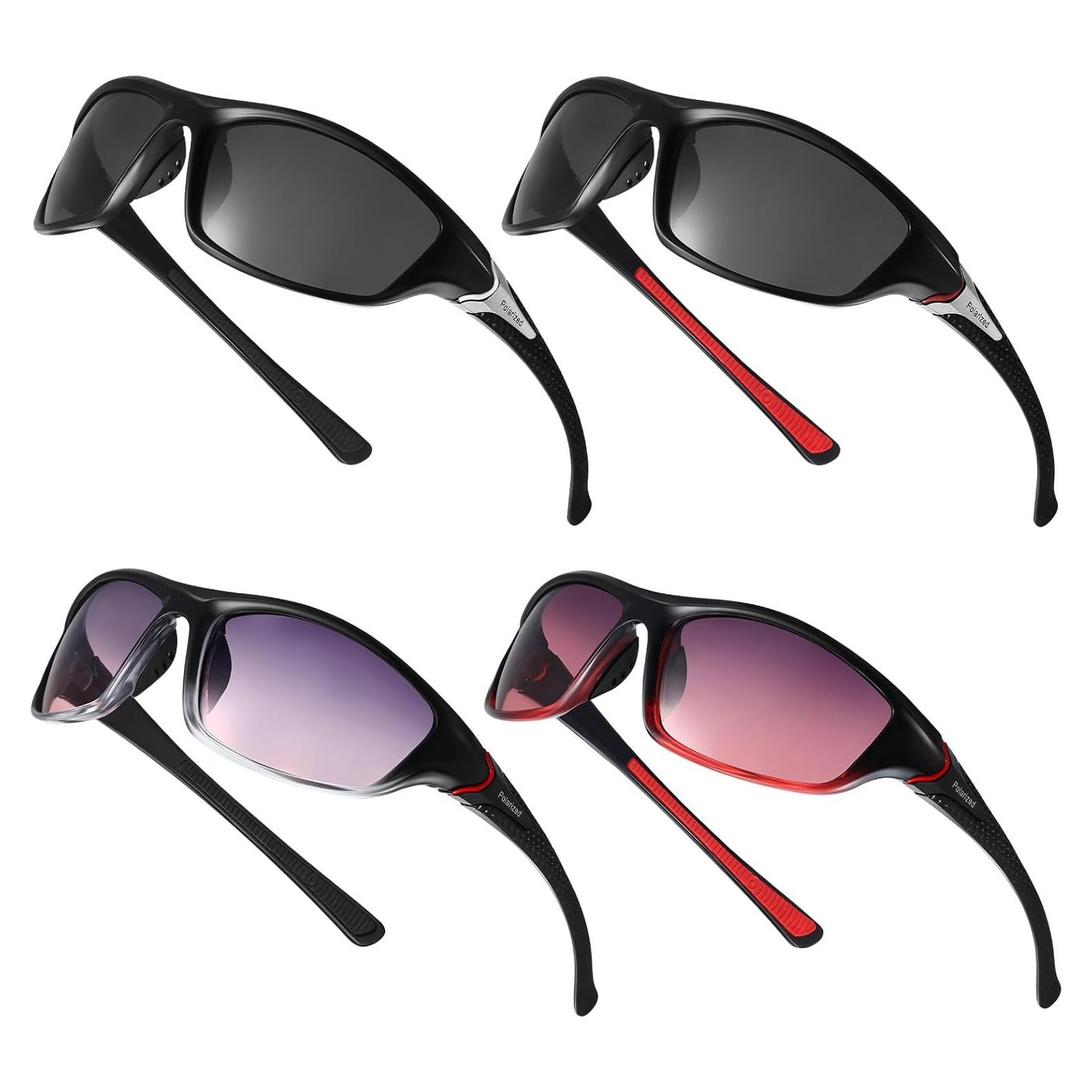 TOODOO 4 Pares Gafas de Sol Polarizadas UV para Hombres