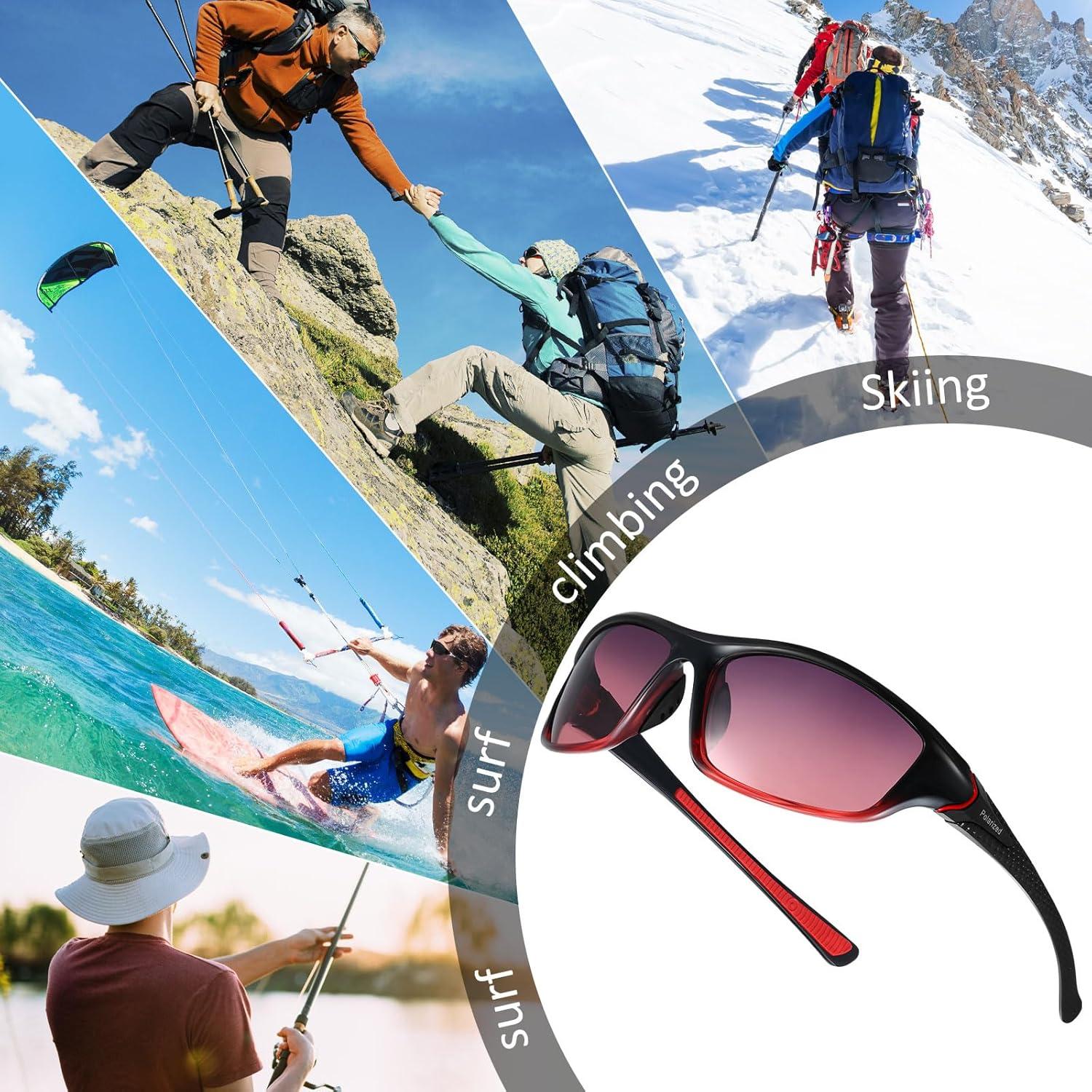 TOODOO 4 Pares Gafas de Sol Polarizadas UV para Hombres