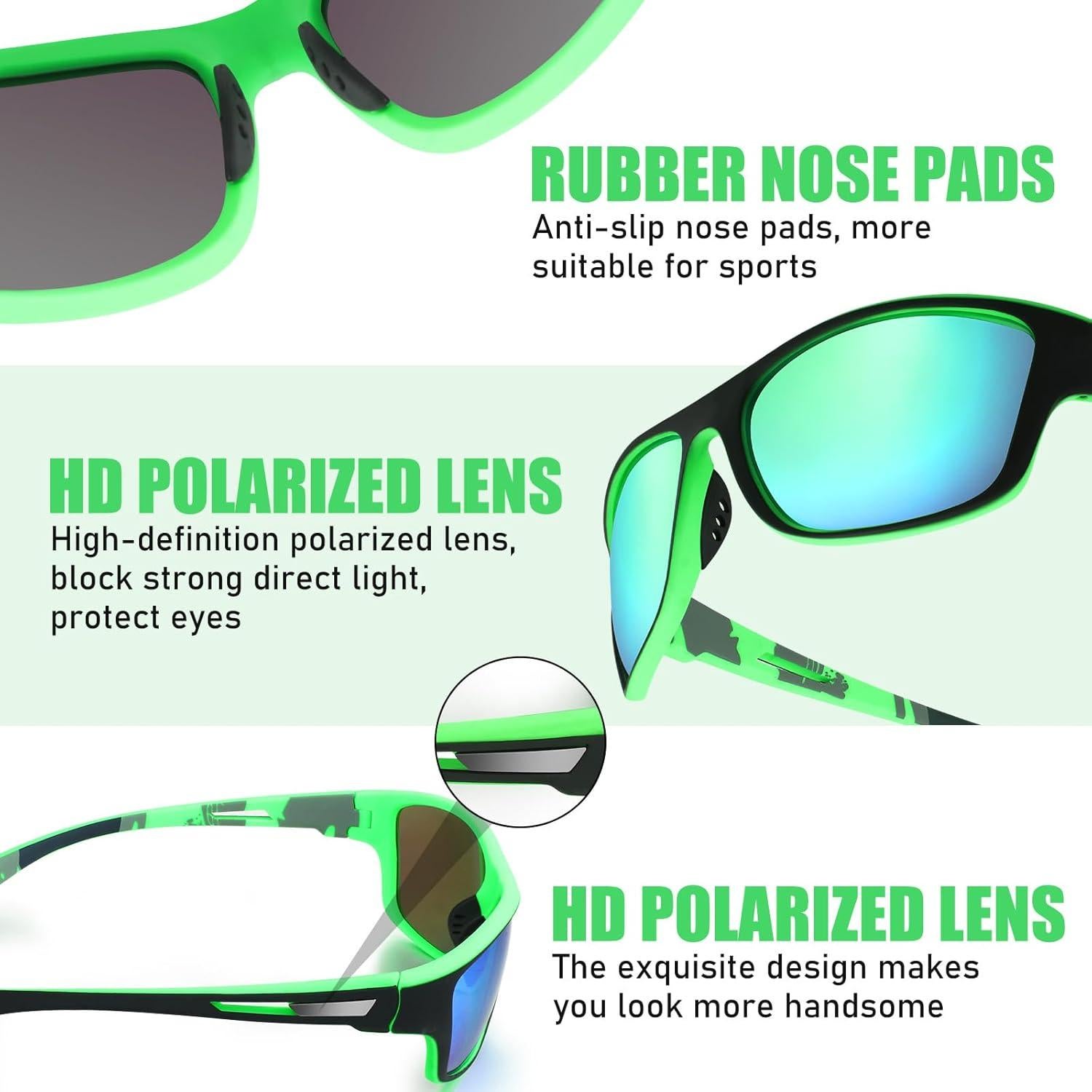 TOODOO 4 Pares Gafas de Sol Polarizadas UV para Hombres