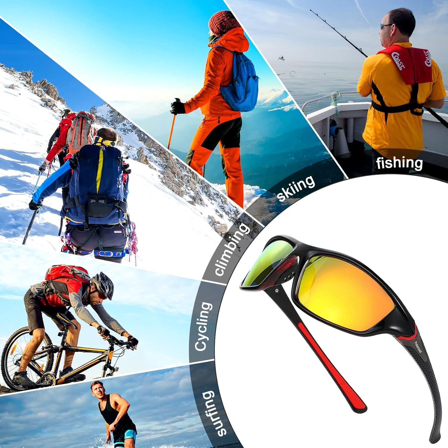 TOODOO 4 Pares de Gafas de Sol Polarizadas UV para Hombres