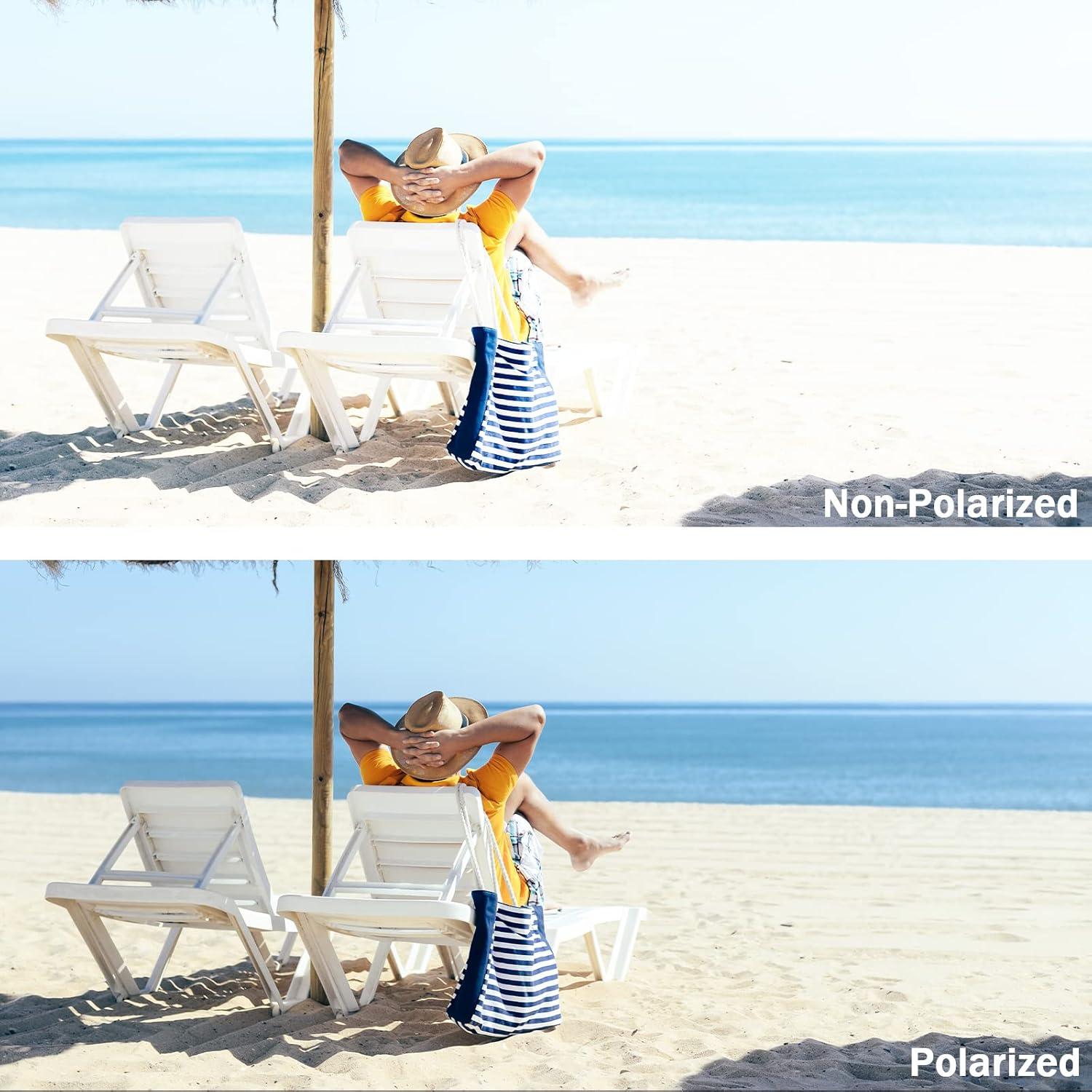 TOODOO 4 Pares de Gafas de Sol Polarizadas UV para Hombres