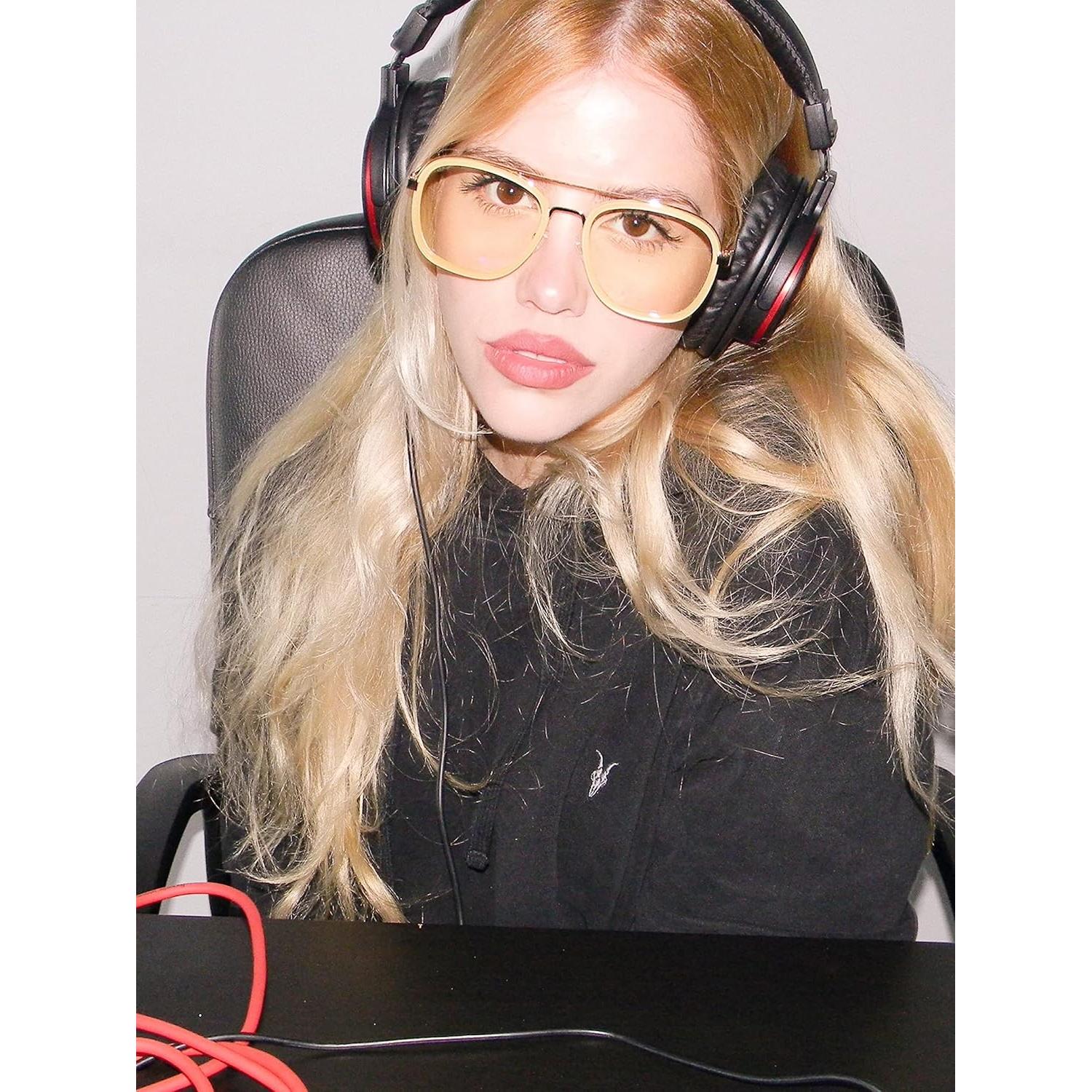 Gafas de bloqueo luz azul VISOONE marco metal acetato