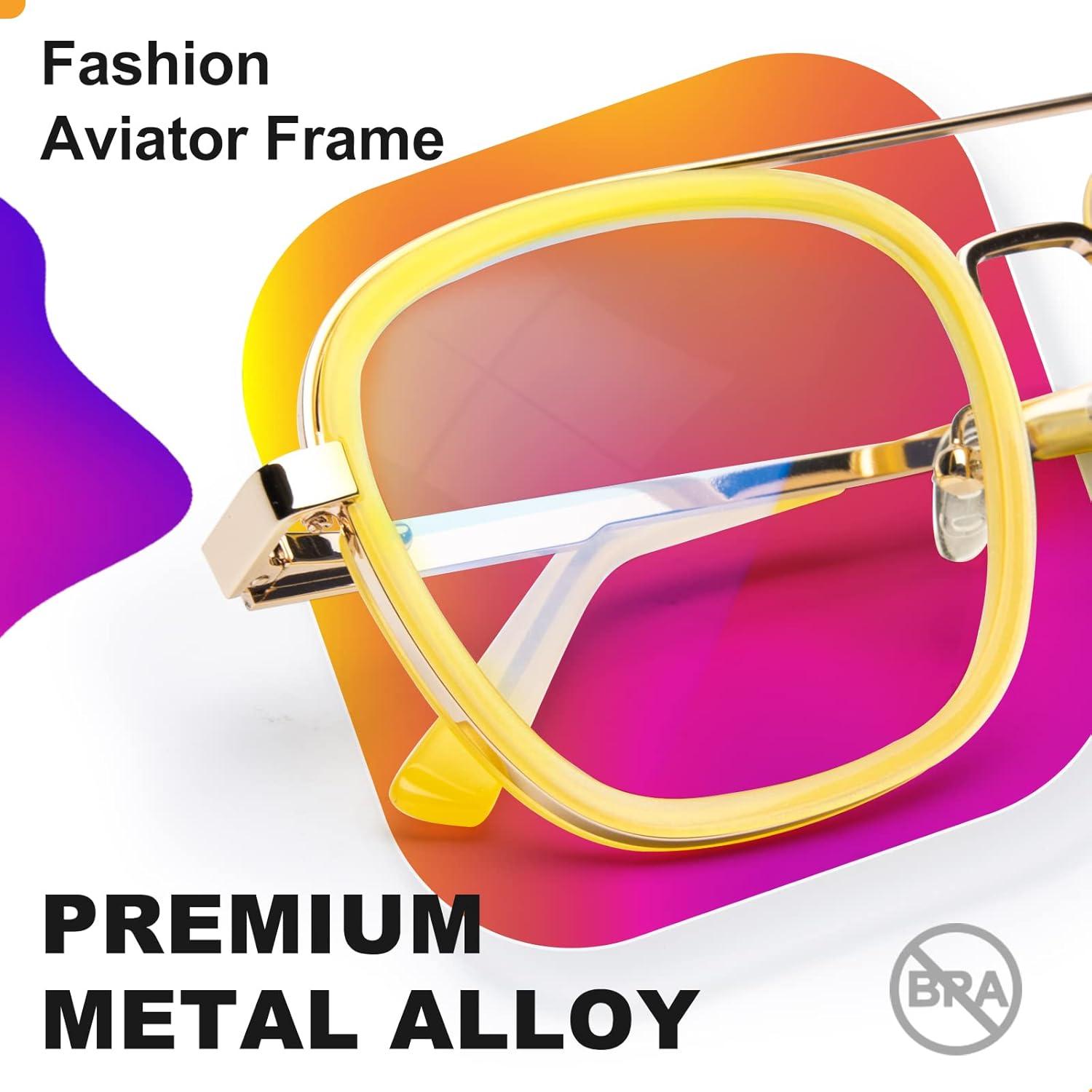 Gafas de bloqueo luz azul VISOONE marco metal acetato