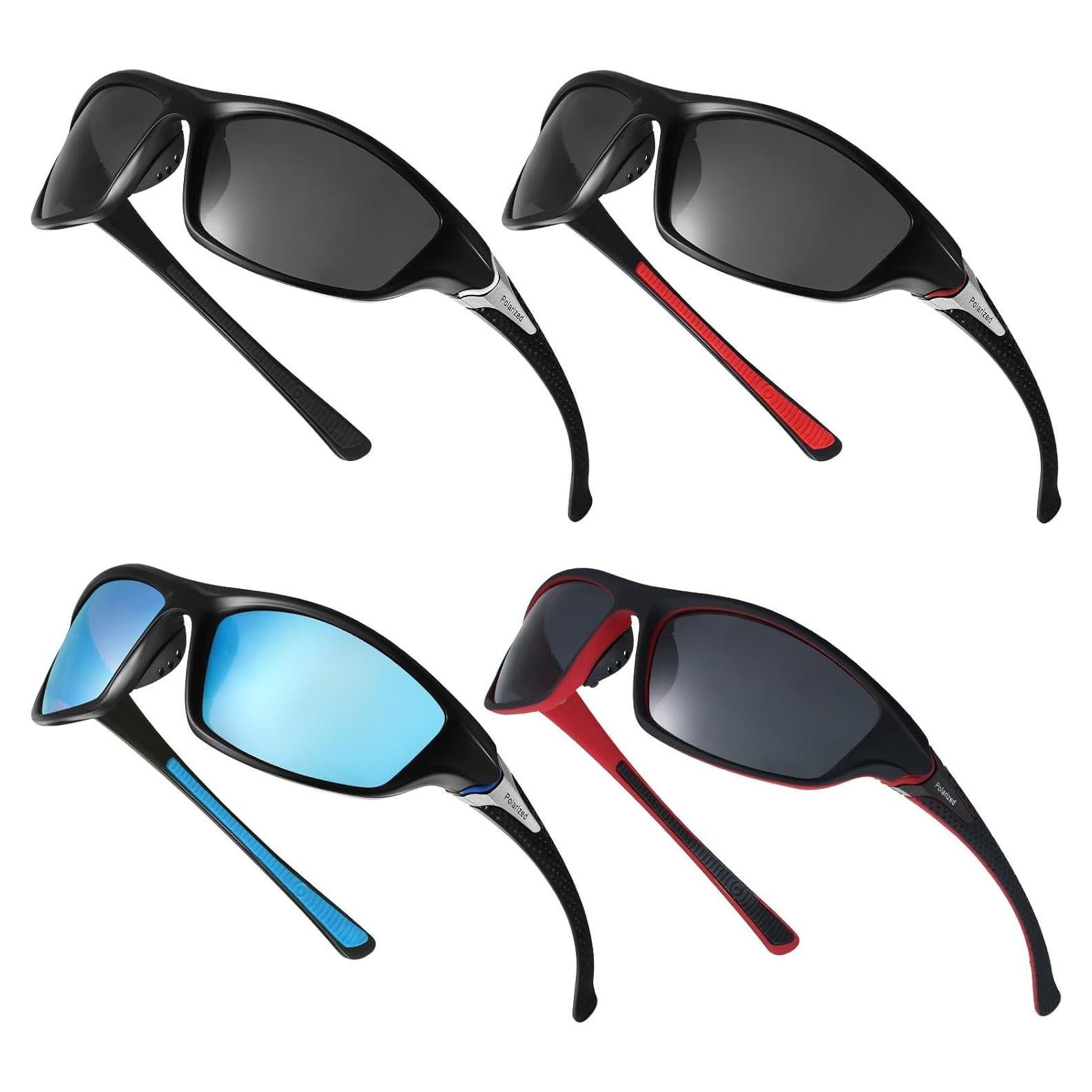 TOODOO 4 Pares Gafas de Sol Polarizadas UV para Hombres