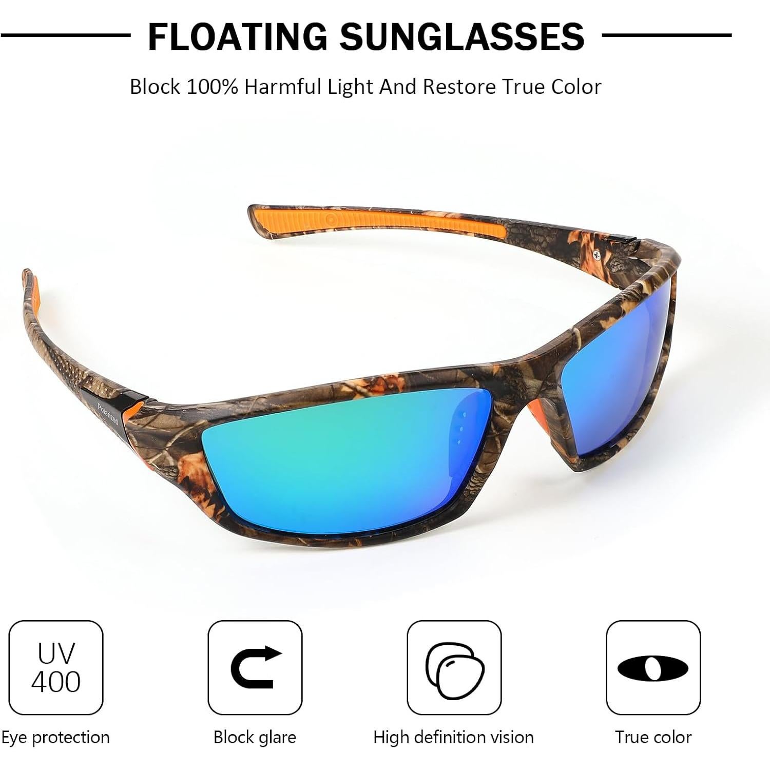 TOODOO 4 Pares Gafas de Sol Polarizadas UV para Hombres