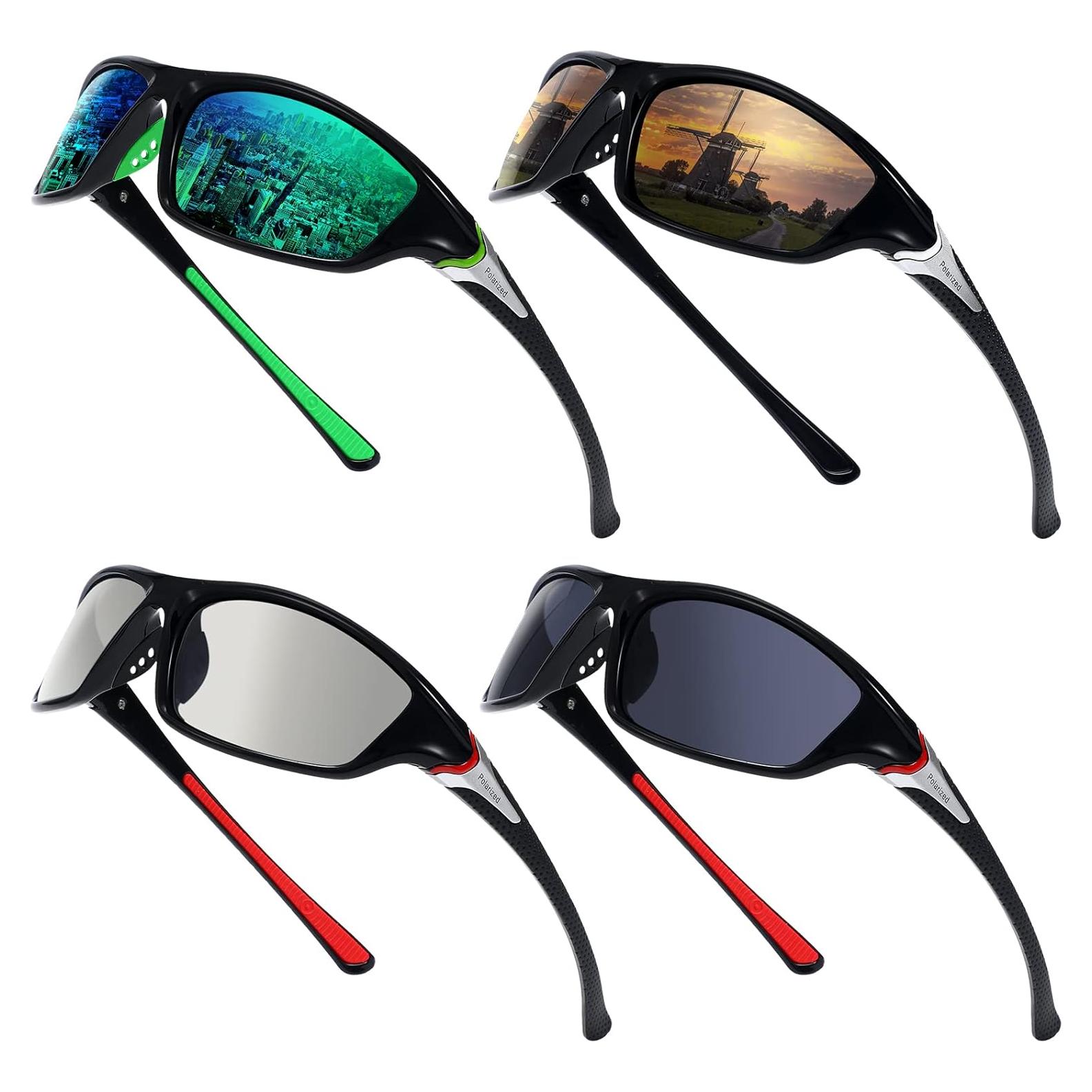 TOODOO 4 Pares Gafas de Sol Polarizadas UV para Hombres