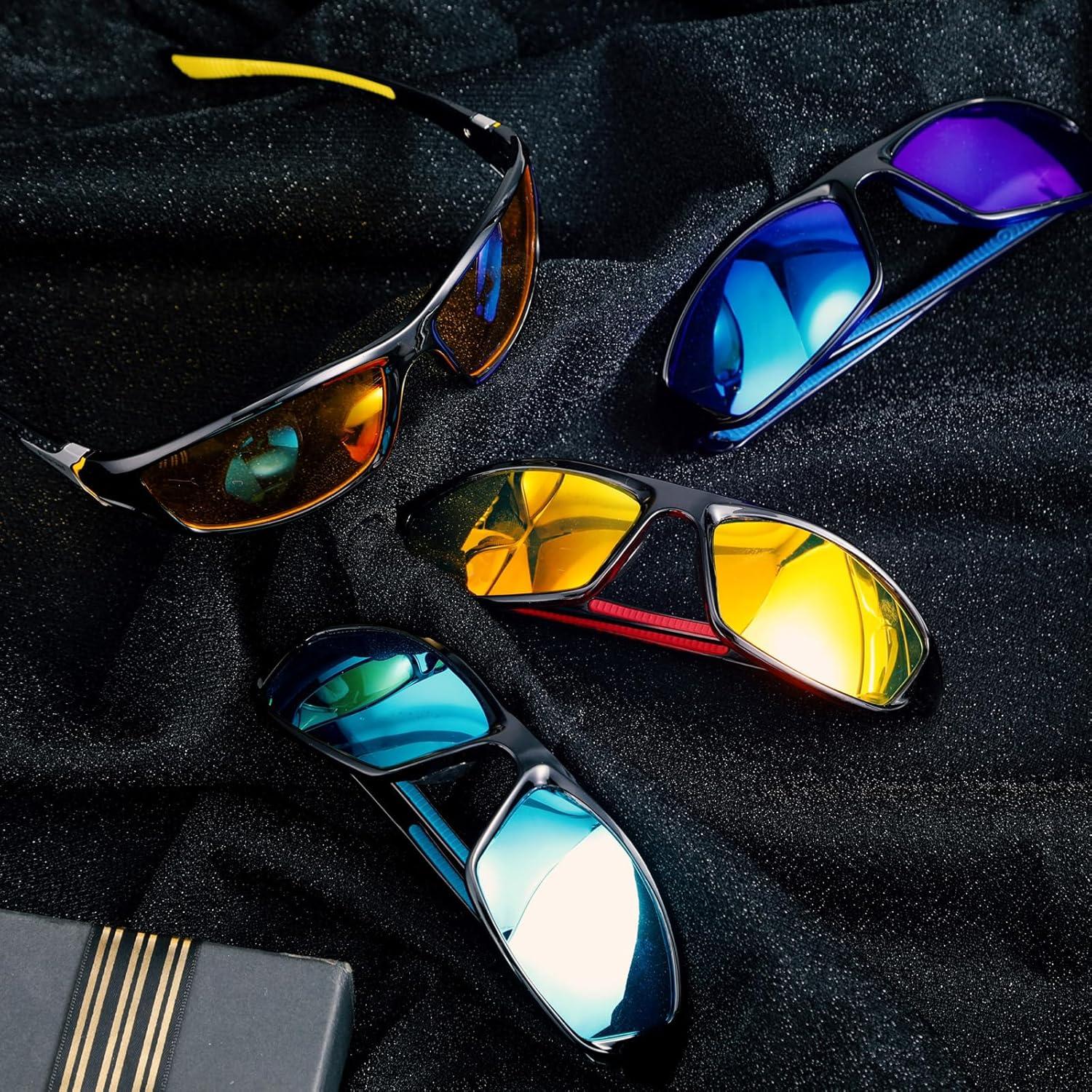 TOODOO 4 Pares Gafas de Sol Polarizadas UV para Hombres