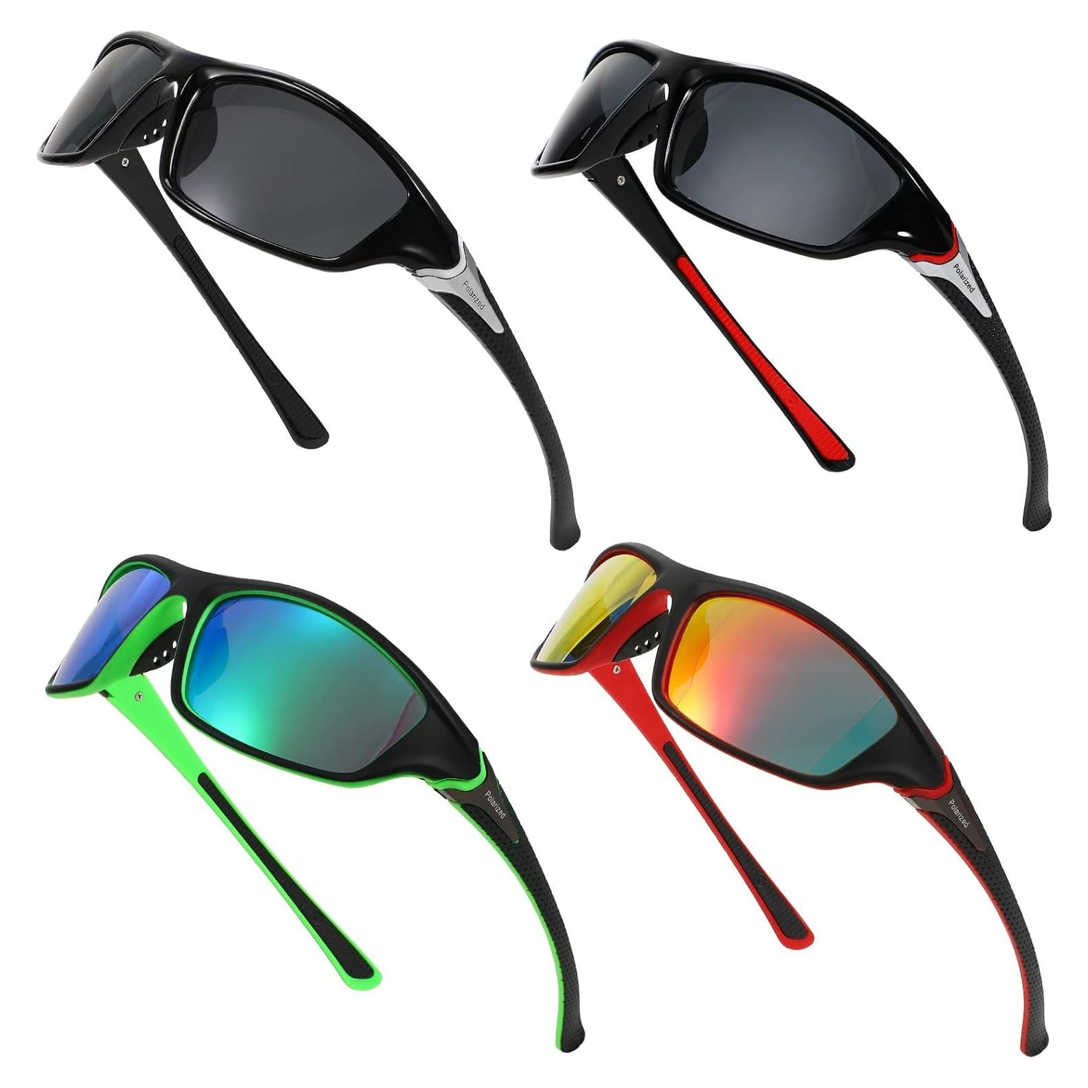 TOODOO 4 Pares Gafas de Sol Polarizadas UV para Hombres