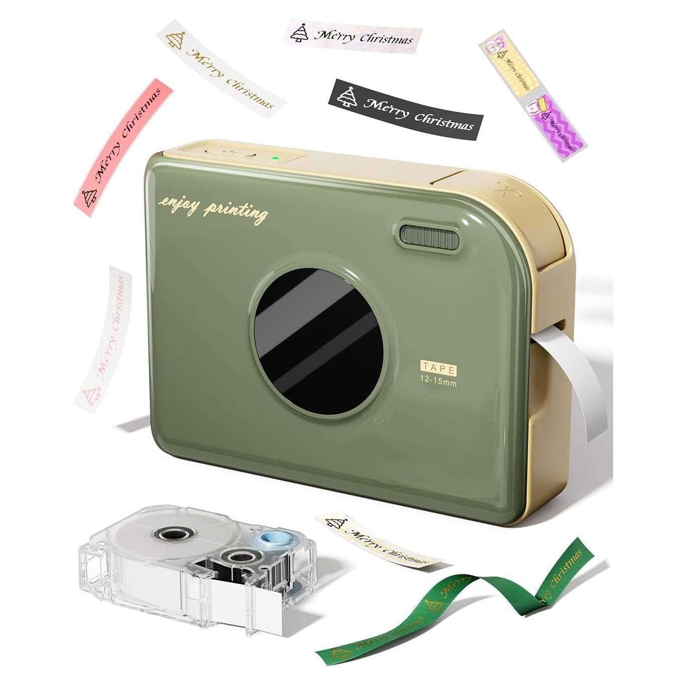 Phomemo Label Printer, A30 Label Maker Machine with Waterproof Labels, Mini Bluetooth Wireless Portable Small Label Maker, Mini Sticker Printer Rechargeable for Christmas Decorations, Cloth Name Tag