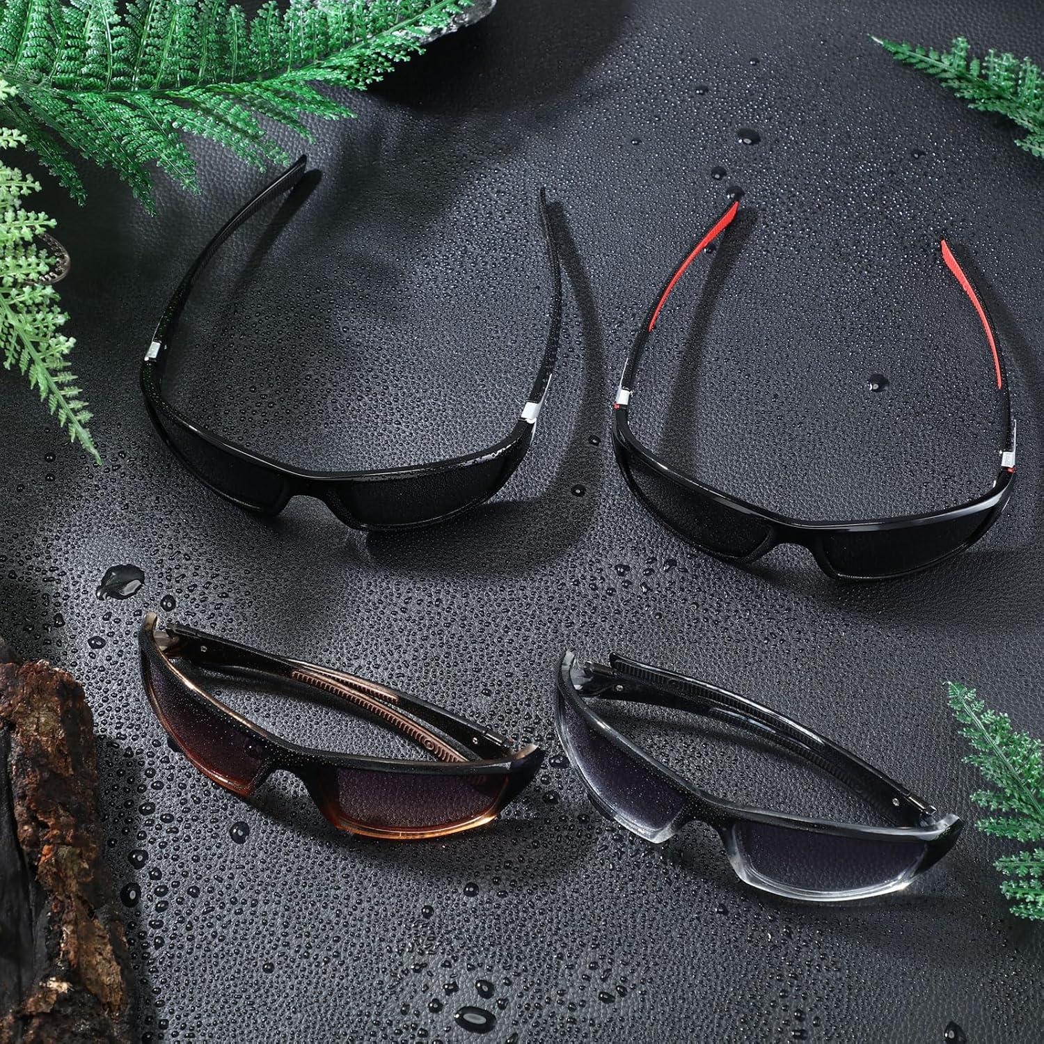 TOODOO 4 Pares Gafas de Sol Polarizadas UV para Hombres