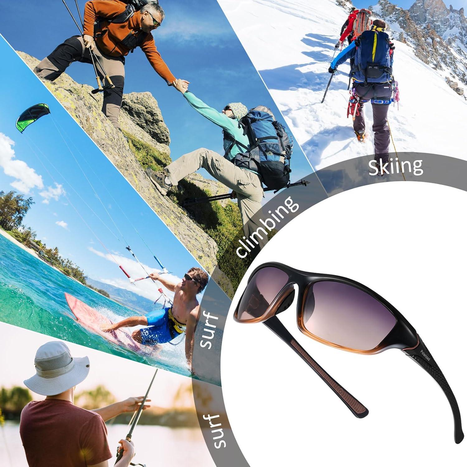 TOODOO 4 Pares Gafas de Sol Polarizadas UV para Hombres