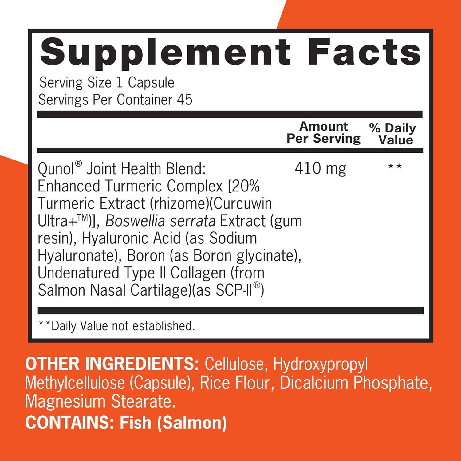 Suplemento Articular Qunol 5-en-1, 45 Cápsulas, Acción Rápida