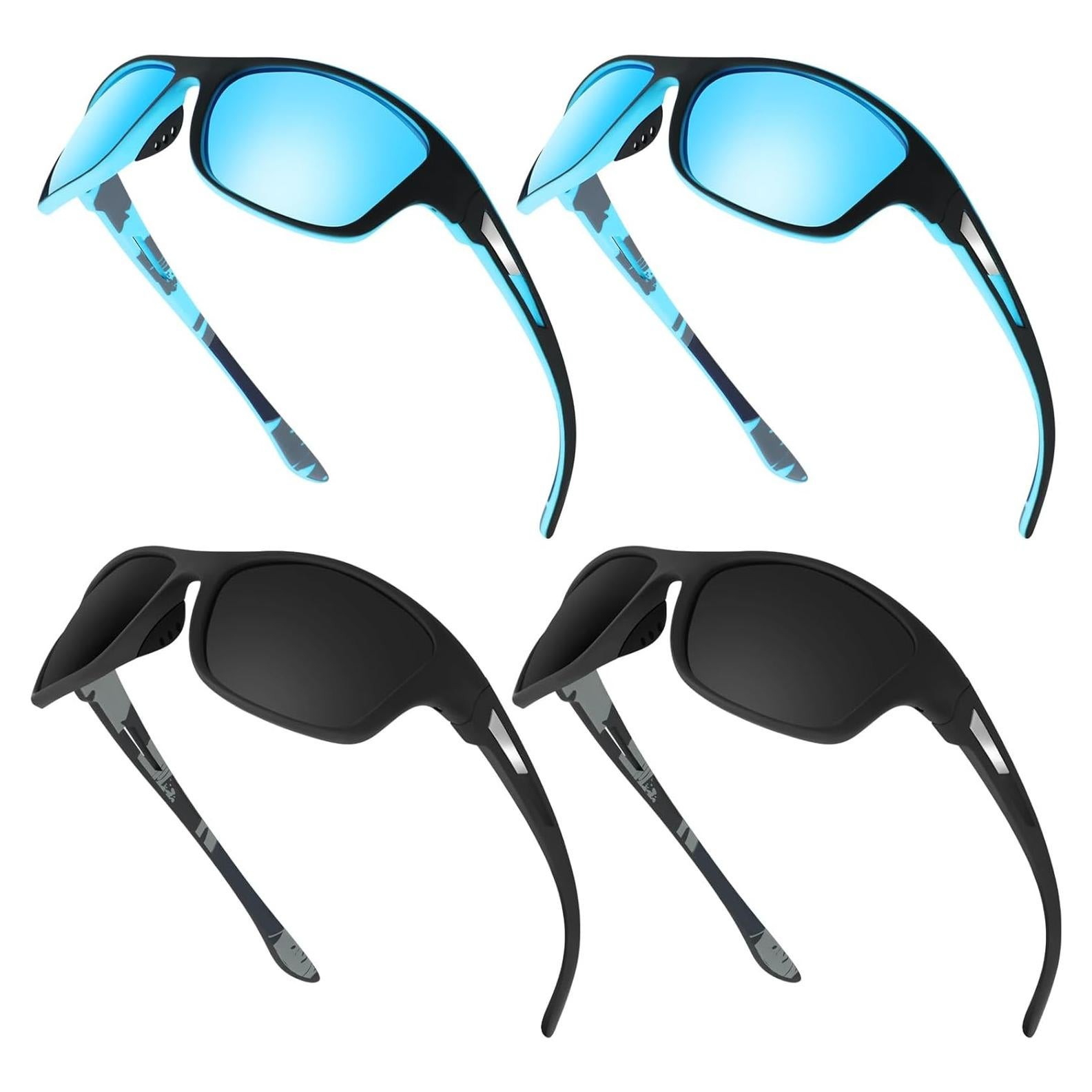 TOODOO 4 Pares de Gafas de Sol Polarizadas UV para Hombres