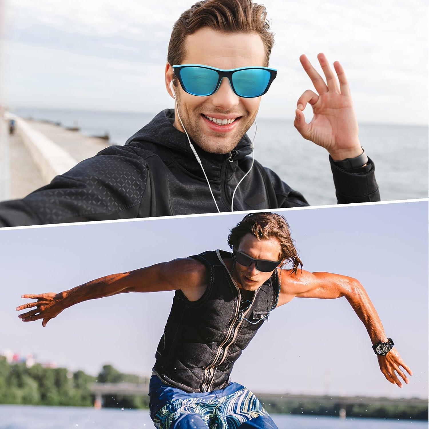 TOODOO 4 Pares de Gafas de Sol Polarizadas UV para Hombres