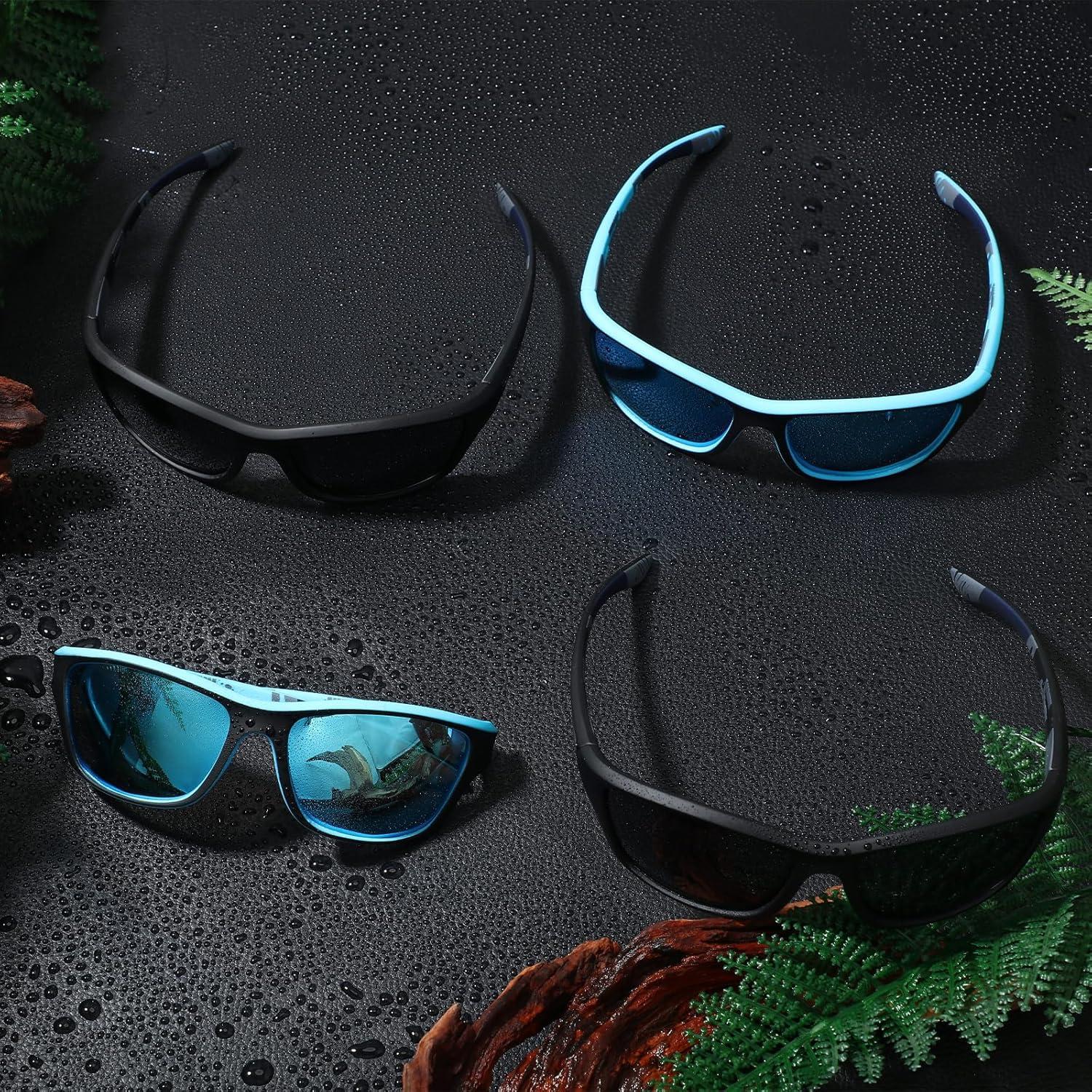 TOODOO 4 Pares de Gafas de Sol Polarizadas UV para Hombres