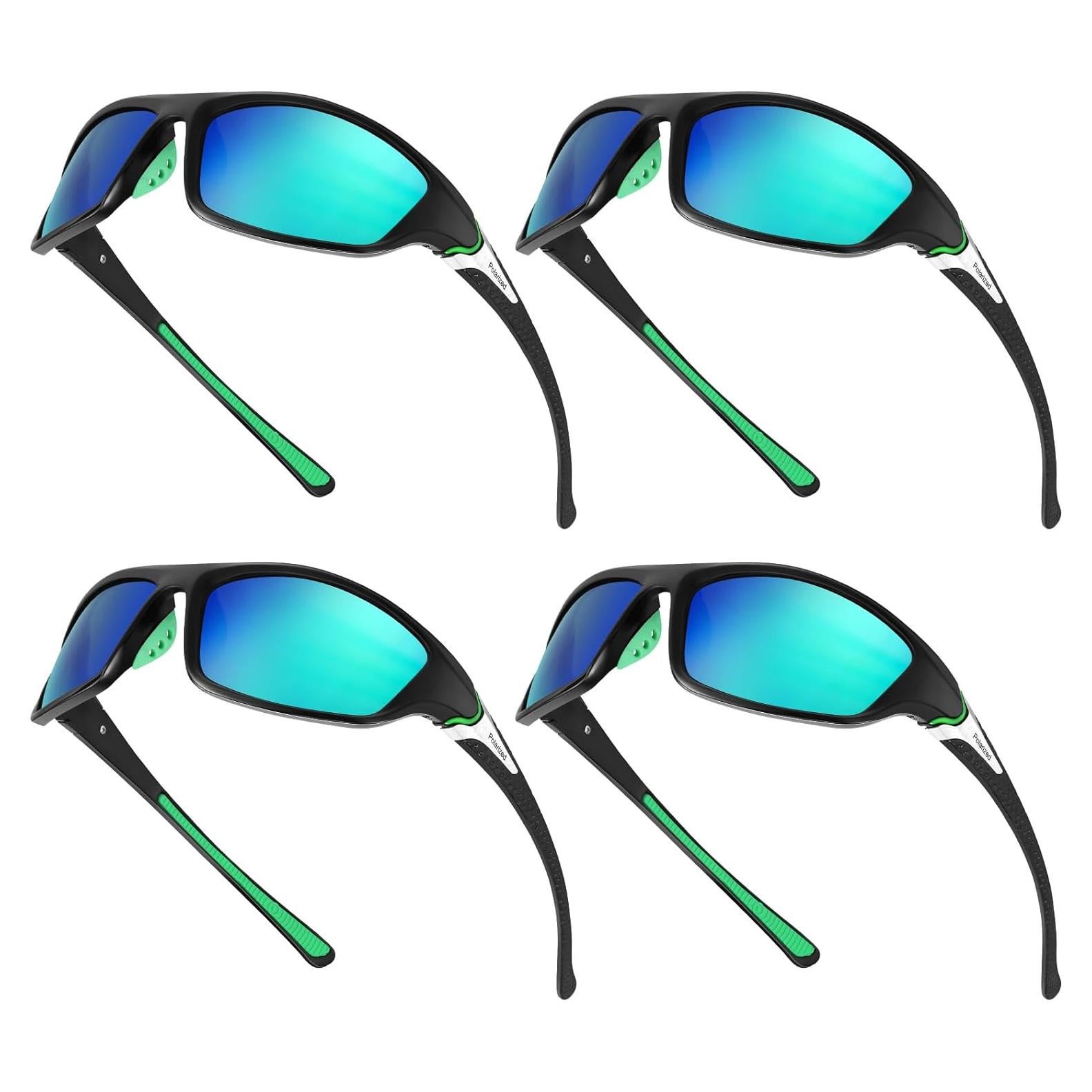 TOODOO 4 Pares de Gafas de Sol Polarizadas UV para Hombres