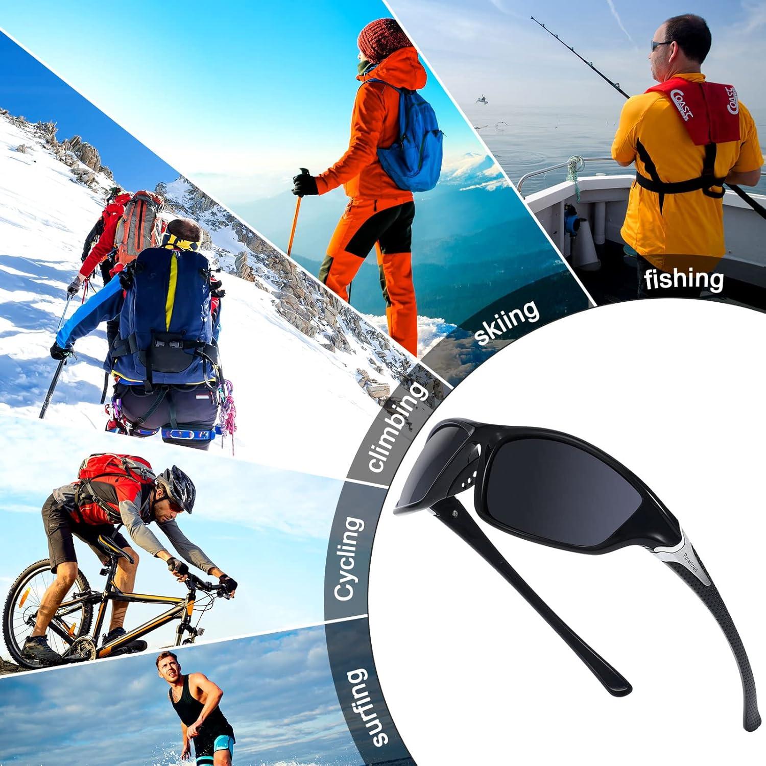 TOODOO 4 Pares Gafas de Sol Polarizadas UV para Hombres