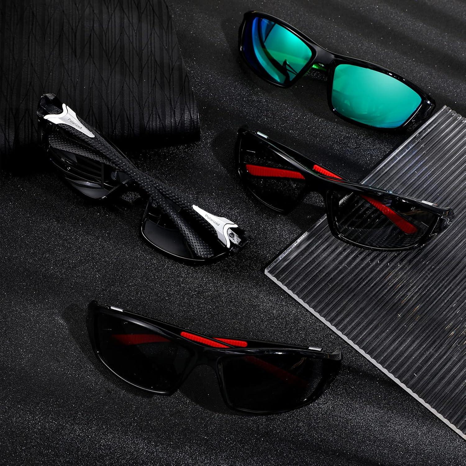 TOODOO 4 Pares Gafas de Sol Polarizadas UV para Hombres