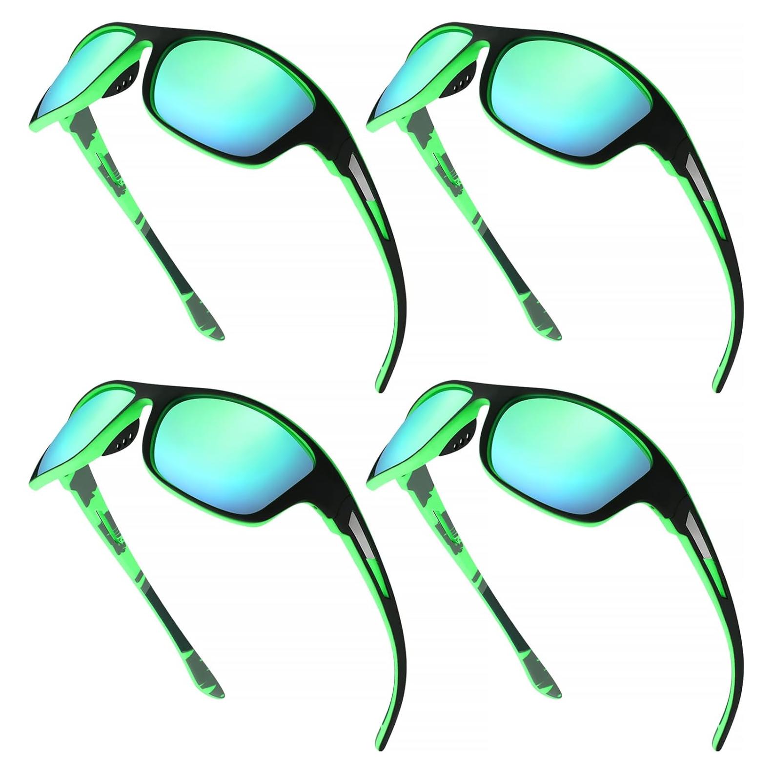 TOODOO 4 Pares Gafas de Sol Polarizadas UV para Hombres