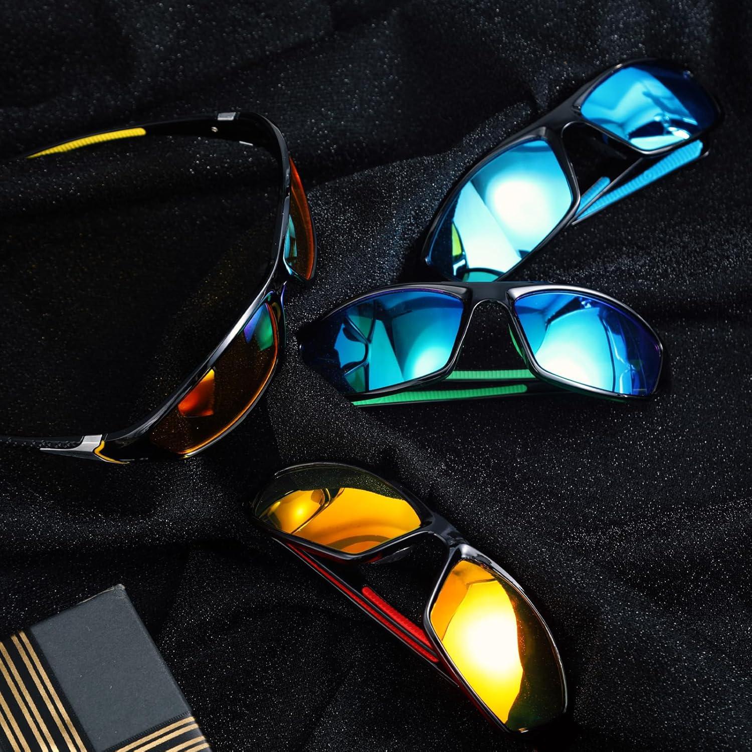 TOODOO 4 Pares Gafas de Sol Polarizadas UV para Hombres