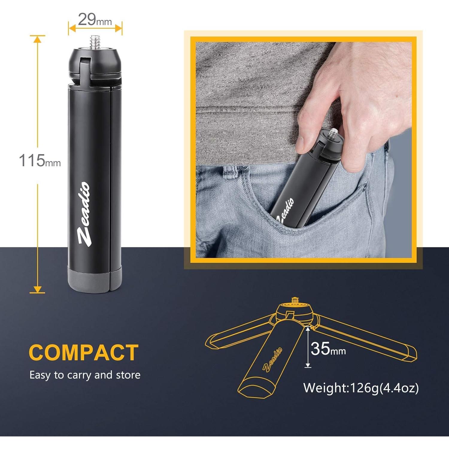 Trípode Mini de Metal Zeadio para Estabilizadores y Cámaras