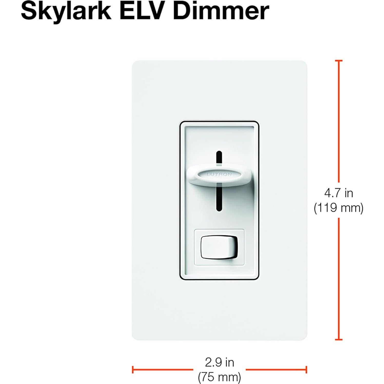 Dimmer Electrónico Lutron Skylark SELV-300P-WH 300W Blanco