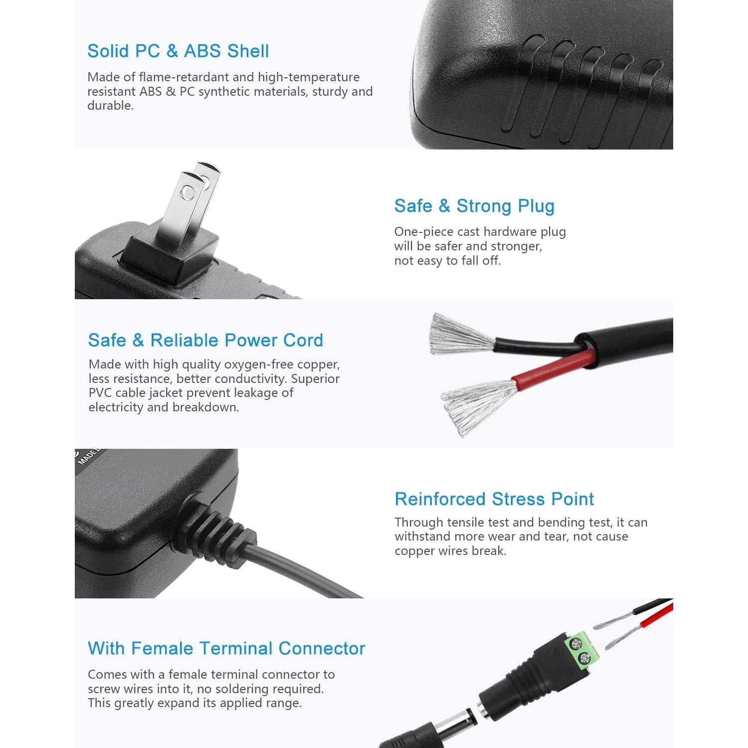 Adaptador de Fuente de Poder ALITOVE 24V 1A 24W DC Negro