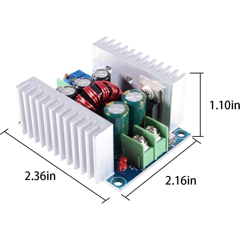 Módulo Regulador Voltaje CC Aceirmc 20A 300W 6-40V a 1.2-36V
