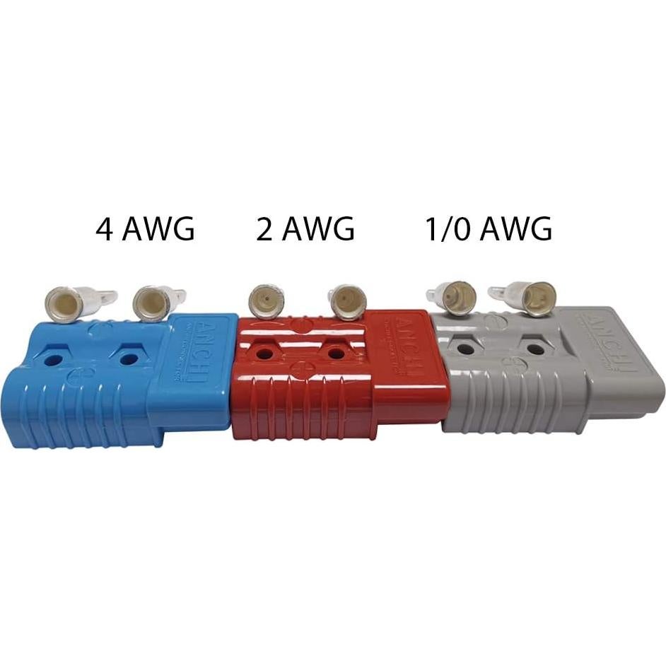 Conectores de Batería 175A ANCHI 2 Pcs con Cubierta Azul