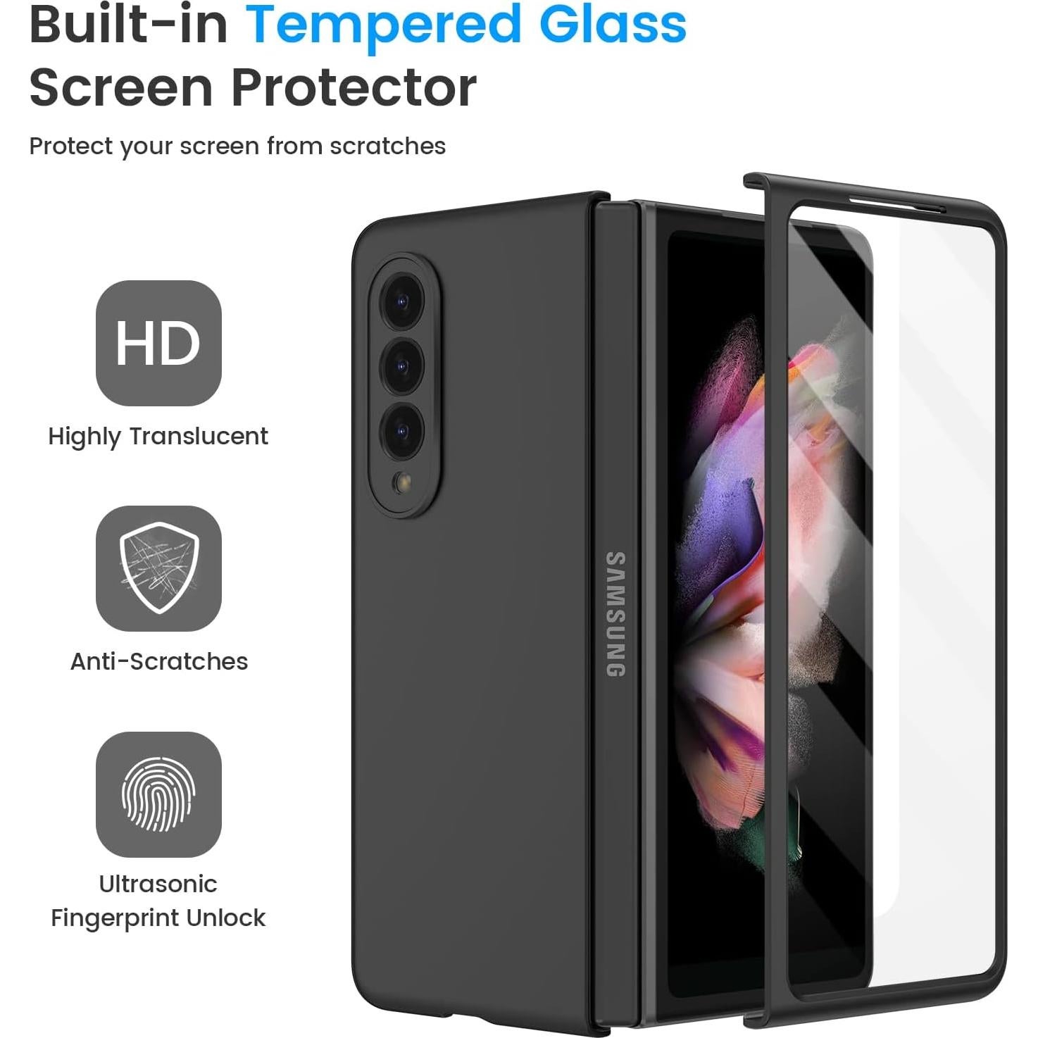 Funda Ruky para Samsung Galaxy Z Fold 3 - Protector Pantalla Integrado