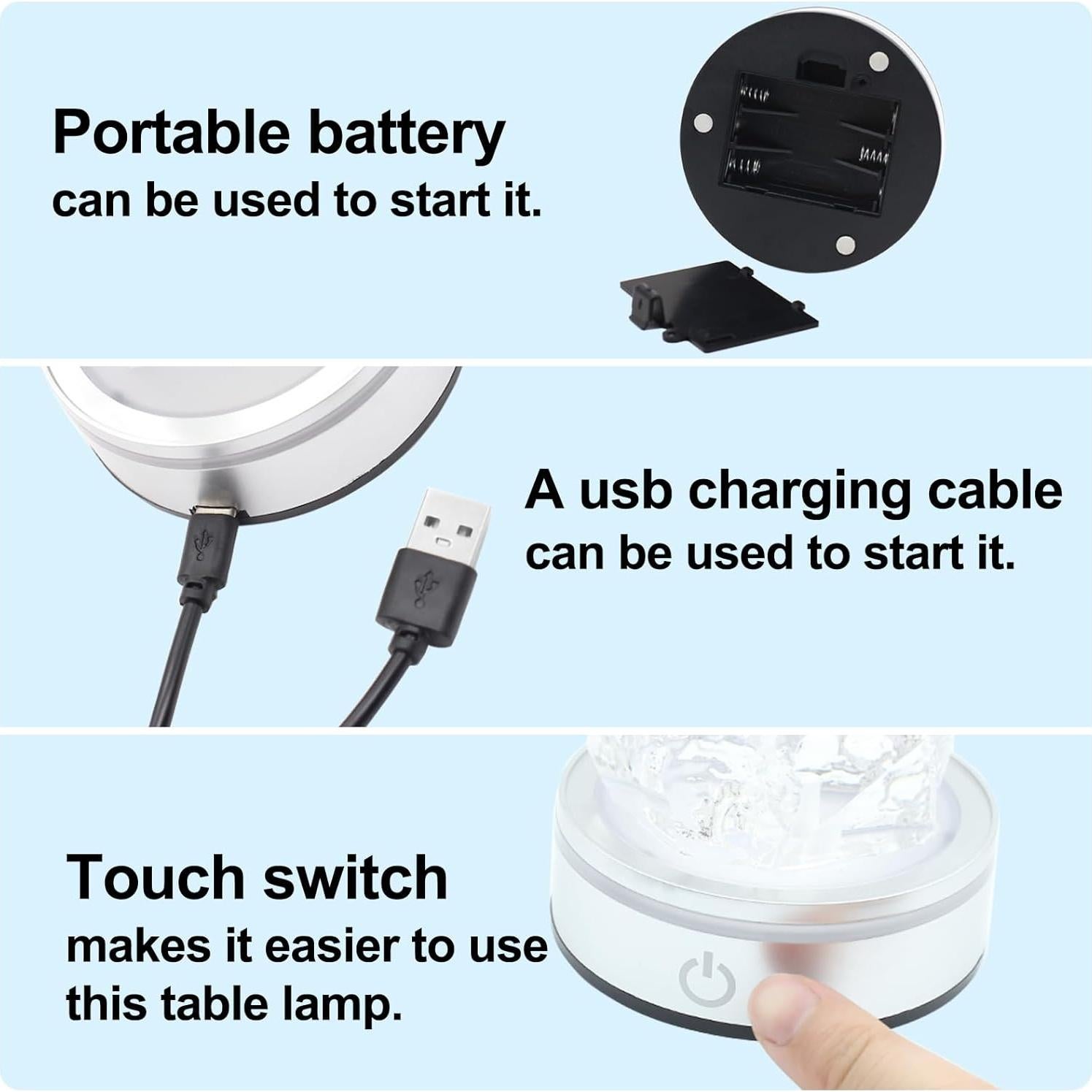 Lámpara de Mesa LED YUBOMT SJD-B RGB Regulable 13cm