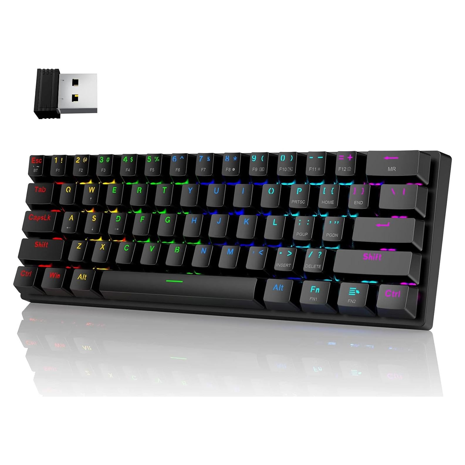 Teclado Mecánico Inalámbrico Eltz 60% RGB 61 Teclas