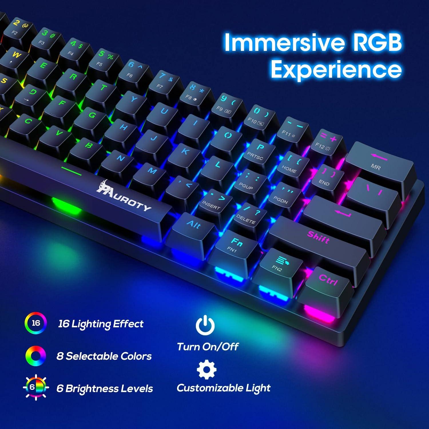 Teclado Mecánico Inalámbrico Eltz 60% RGB 61 Teclas
