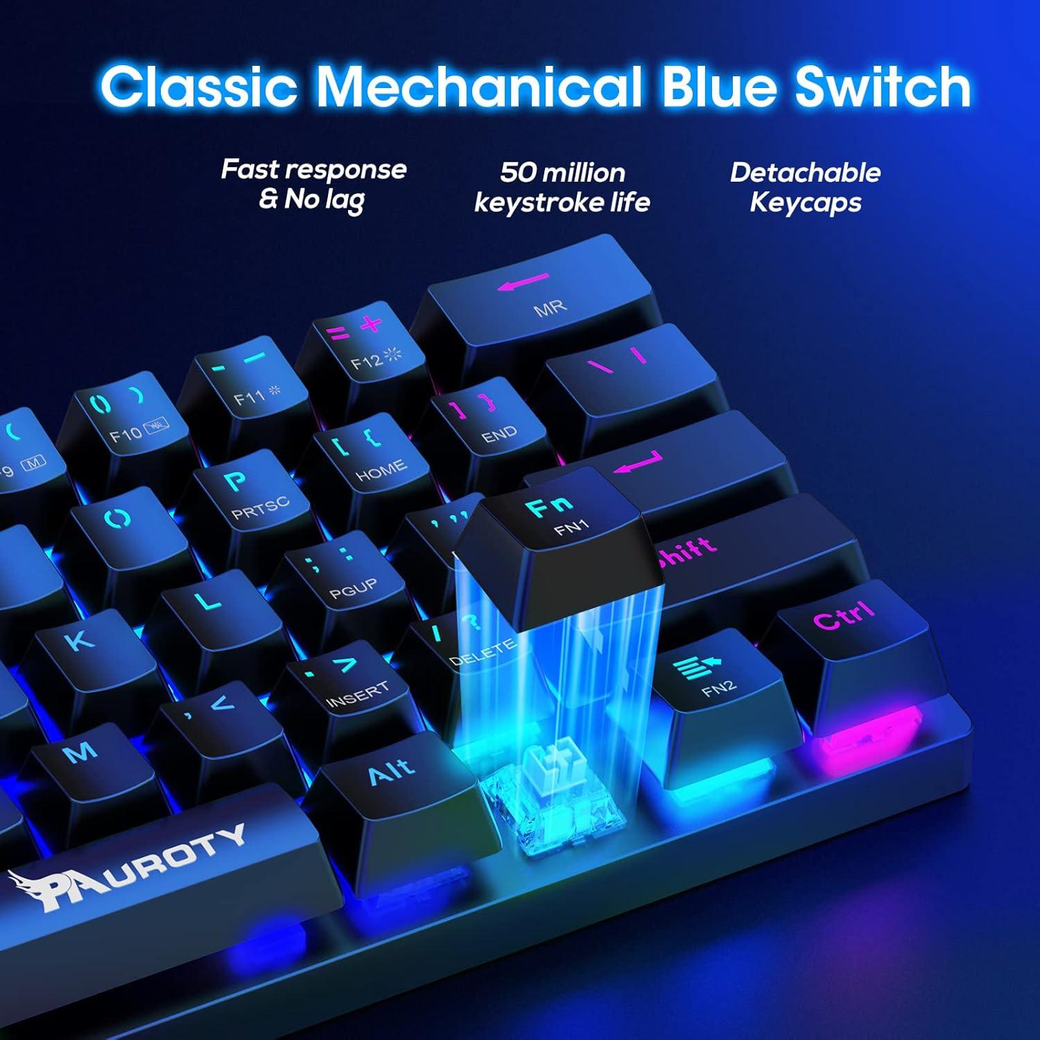 Teclado Mecánico Inalámbrico Eltz 60% RGB 61 Teclas