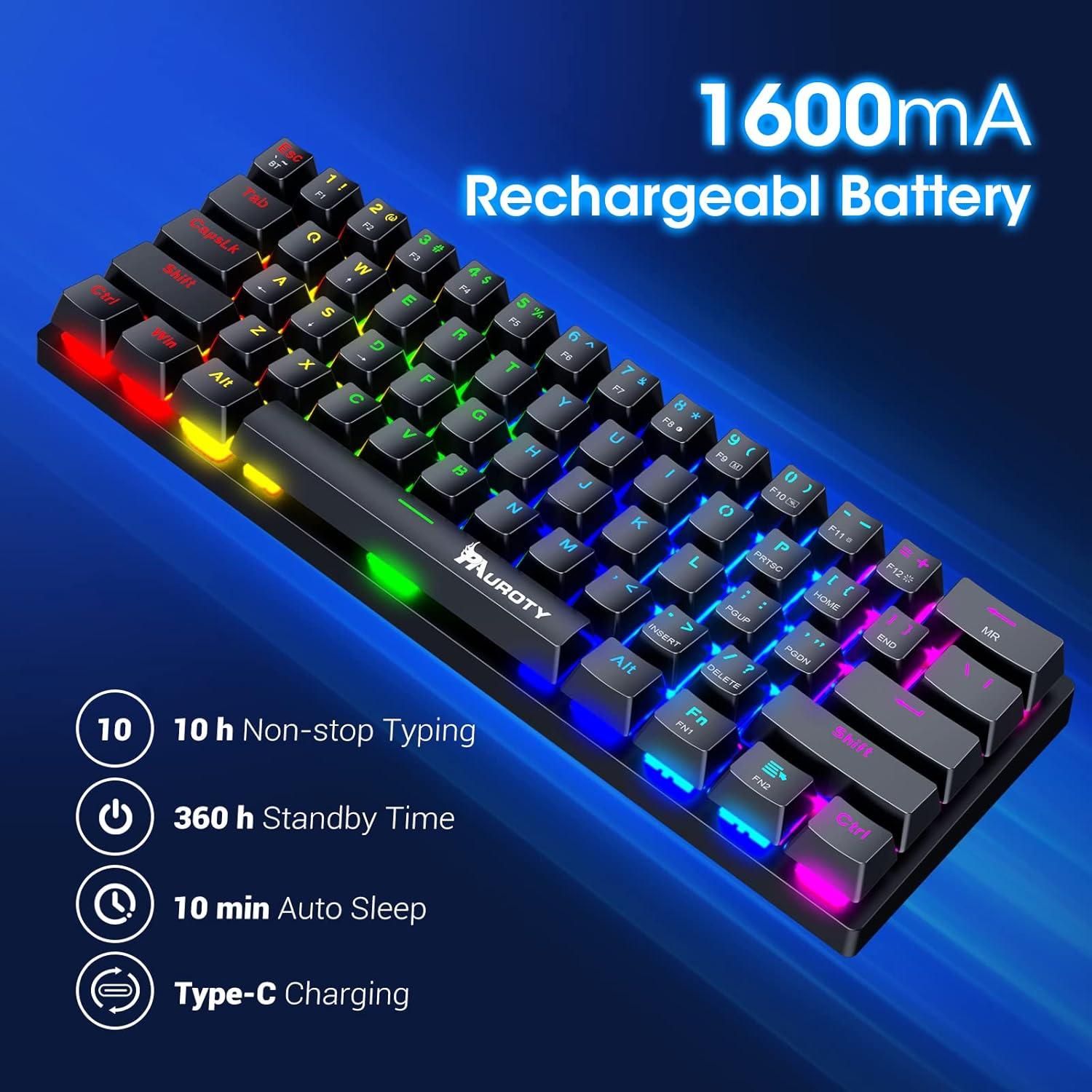Teclado Mecánico Inalámbrico Eltz 60% RGB 61 Teclas