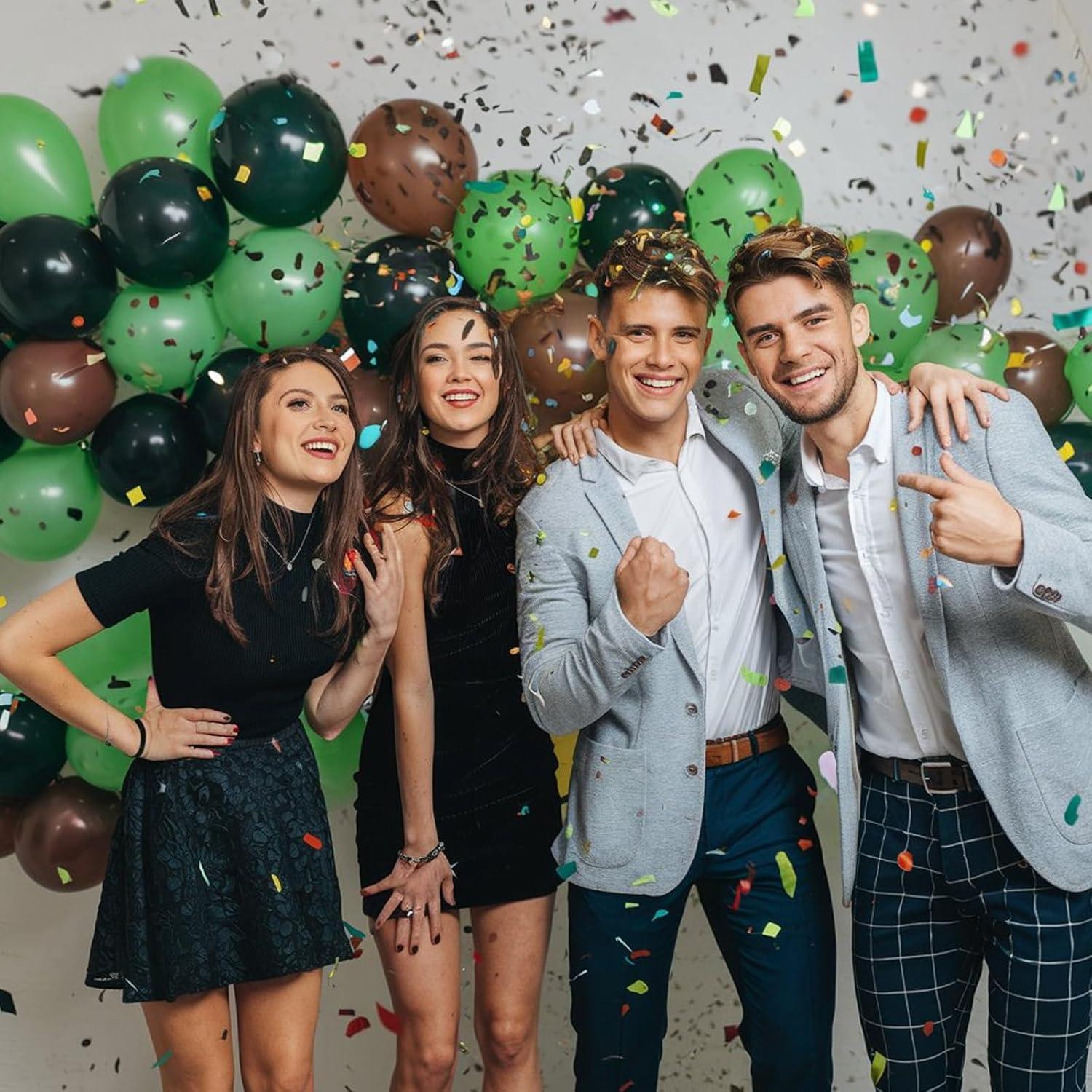 Globos de Láttex 30 cm FEYG Verde y Negro para Fiestas