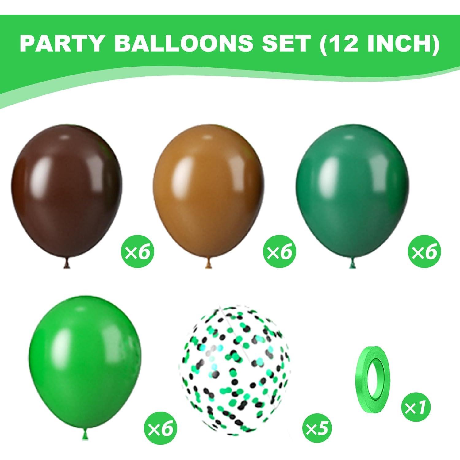 Globos de Láttex 30 cm FEYG Verde y Negro para Fiestas