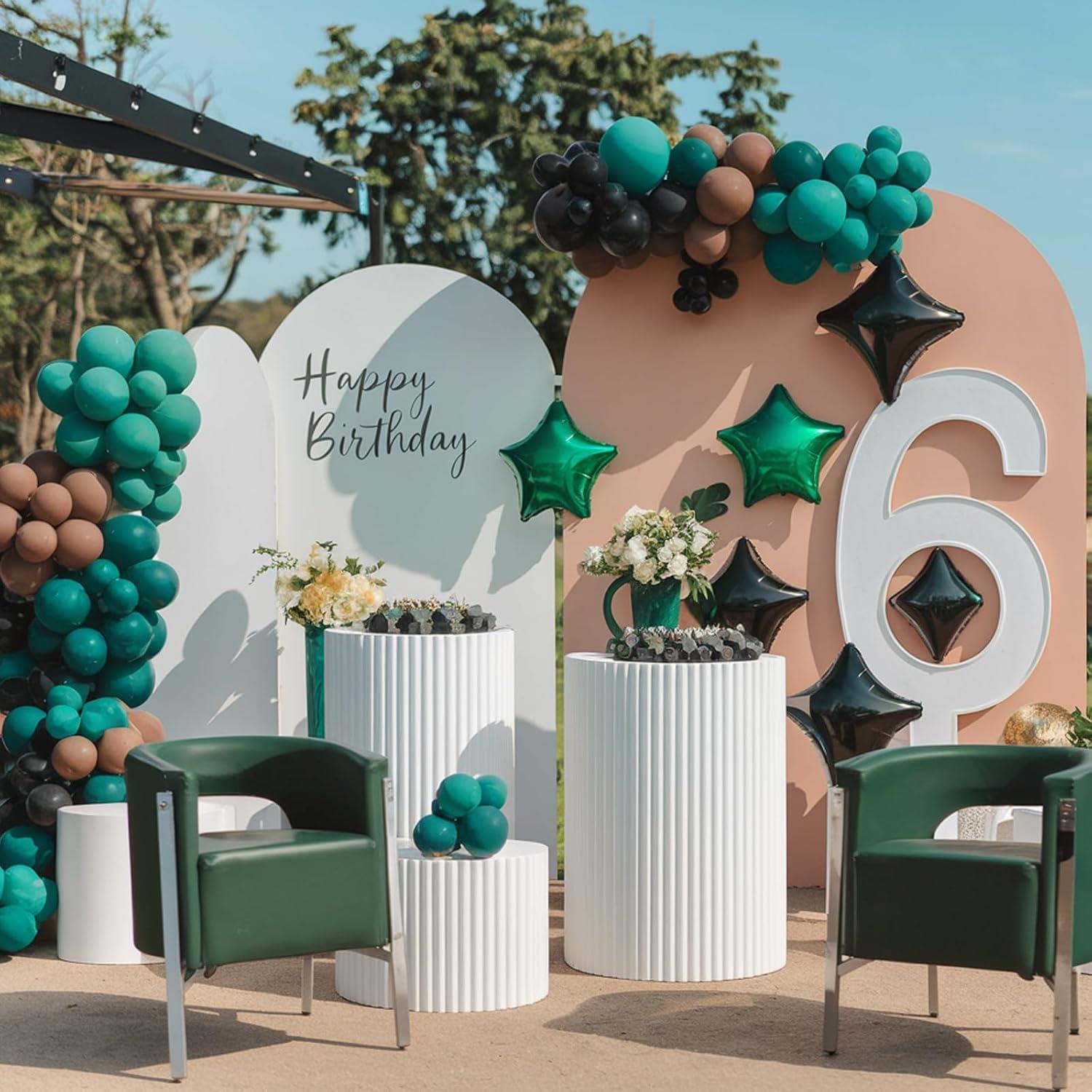 Globos de Láttex 30 cm FEYG Verde y Negro para Fiestas