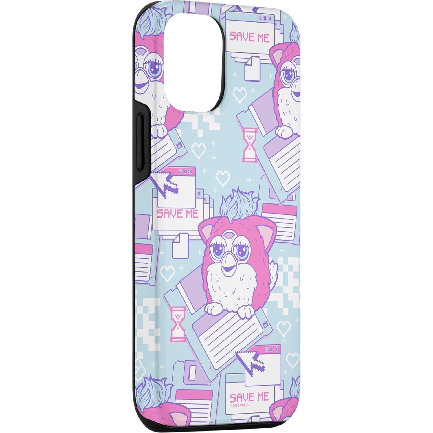 Funda Protectora para iPhone 15 Furby Retro 2 Piezas