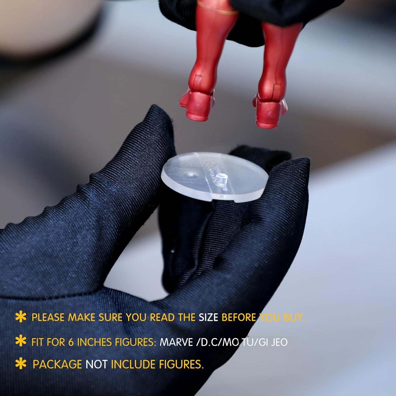 100 Soportes para Figuras de Acción FIGURESLAB 6" Transparentes