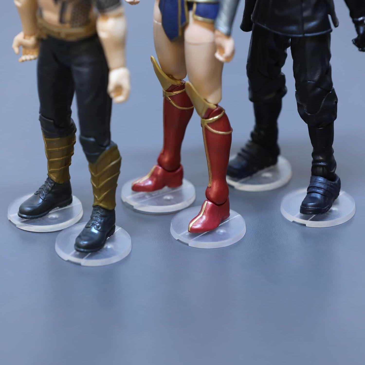 100 Soportes para Figuras de Acción FIGURESLAB 6" Transparentes